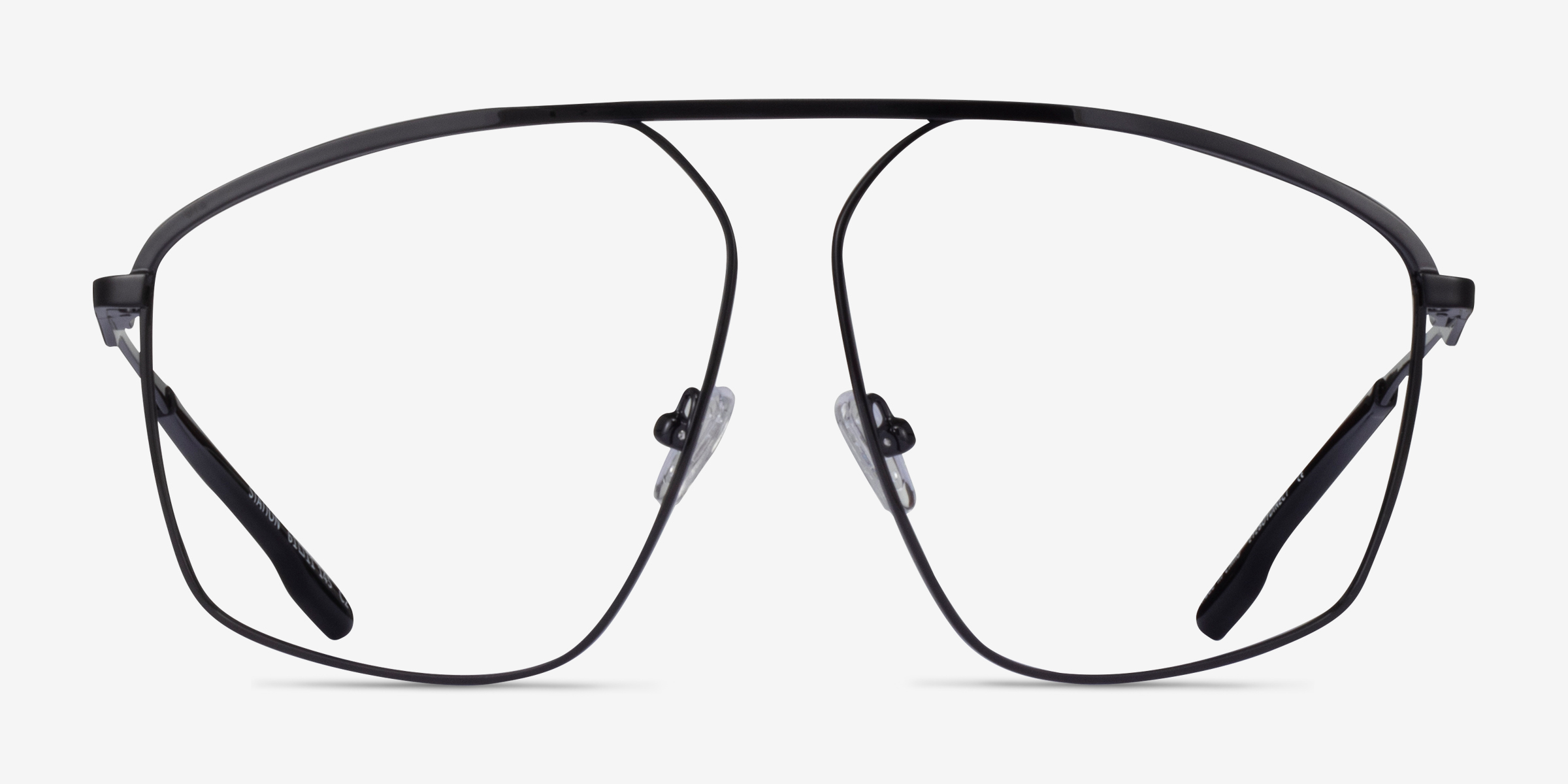 Station Noir MétalMontures de lunettes de vue d'EyeBuyDirect, Vue de Face