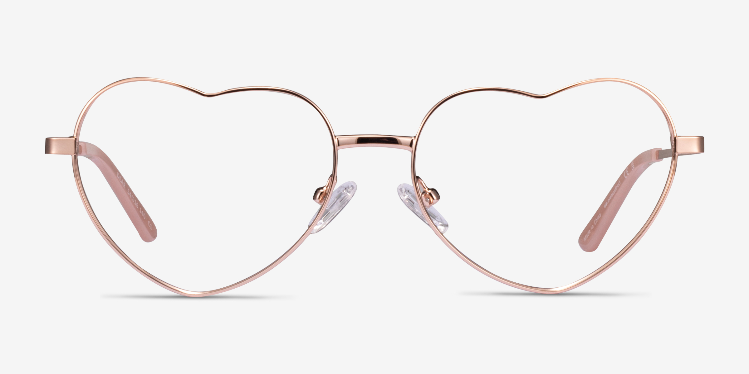 Dear Shiny Rose Gold MétalMontures de lunettes de vue d'EyeBuyDirect, Vue de Face