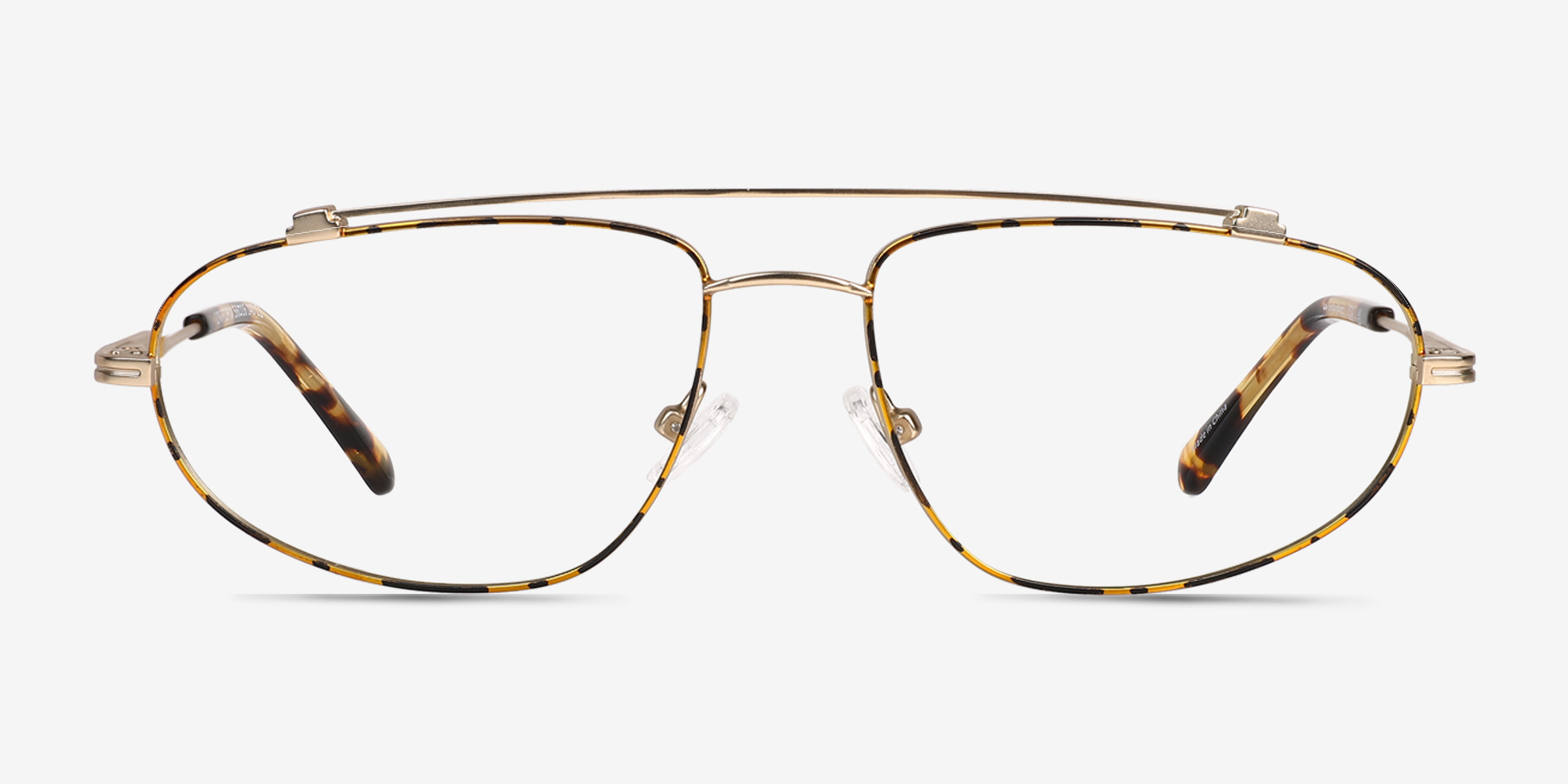 Uniform Satin Gold MétalMontures de lunettes de vue d'EyeBuyDirect, Vue de Face