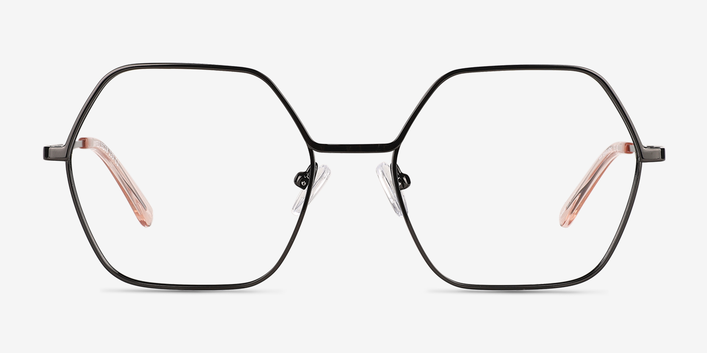 Mayfield Shiny Black MétalMontures de lunettes de vue d'EyeBuyDirect, Vue de Face