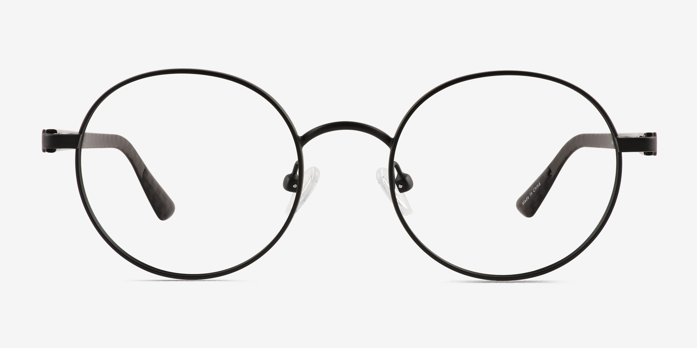 Turn Matte Black MétalMontures de lunettes de vue d'EyeBuyDirect, Vue de Face