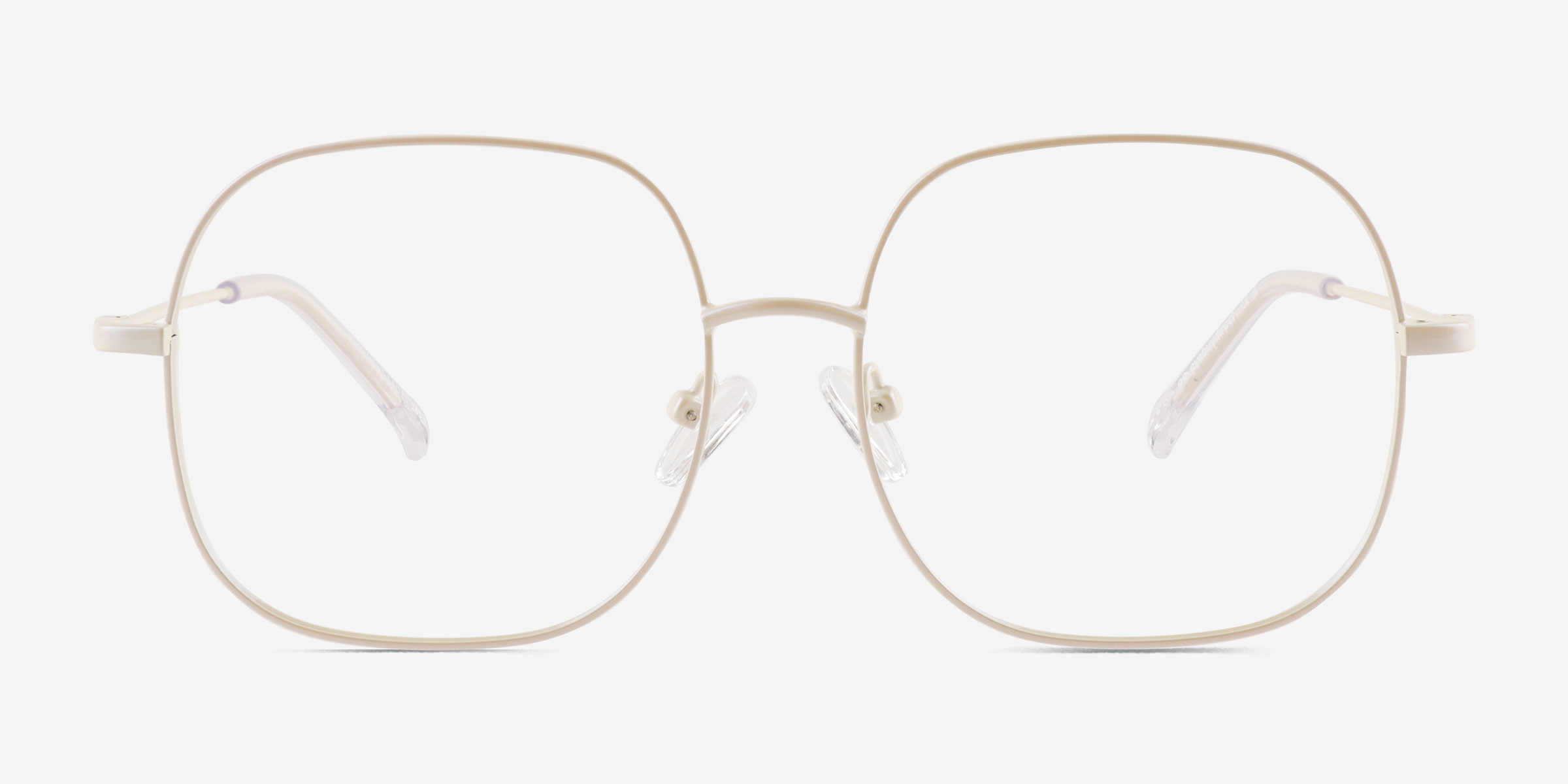 Movement Blanche MétalMontures de lunettes de vue d'EyeBuyDirect, Vue de Face