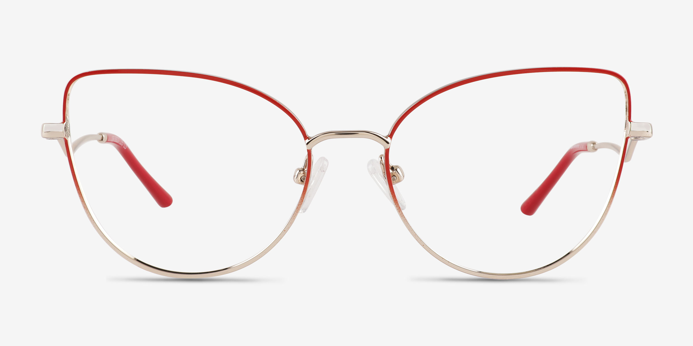 Lee Red Gold MétalMontures de lunettes de vue d'EyeBuyDirect, Vue de Face