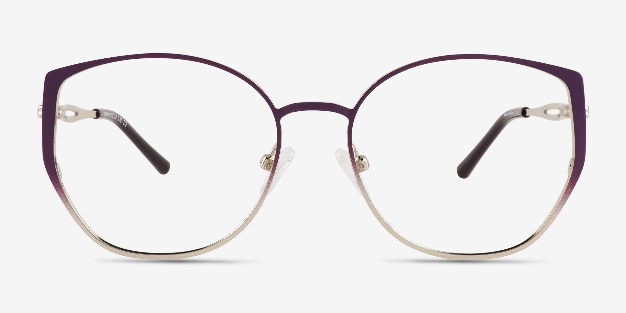 Deven Gradient Matte Purple MétalMontures de lunettes de vue d'EyeBuyDirect, Vue de Face