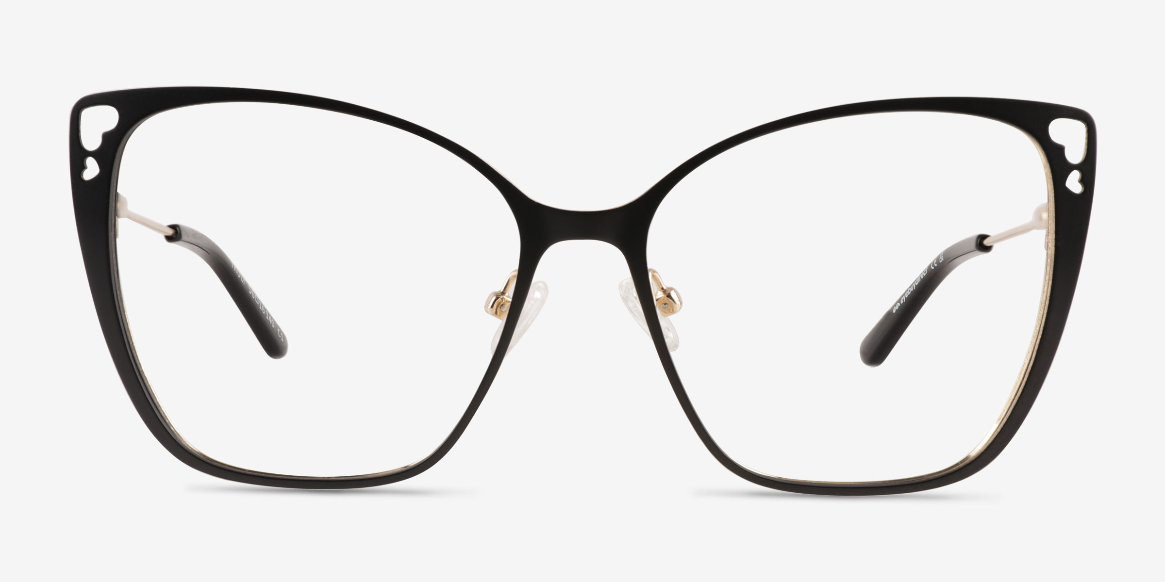 Truly Noir MétalMontures de lunettes de vue d'EyeBuyDirect, Vue de Face