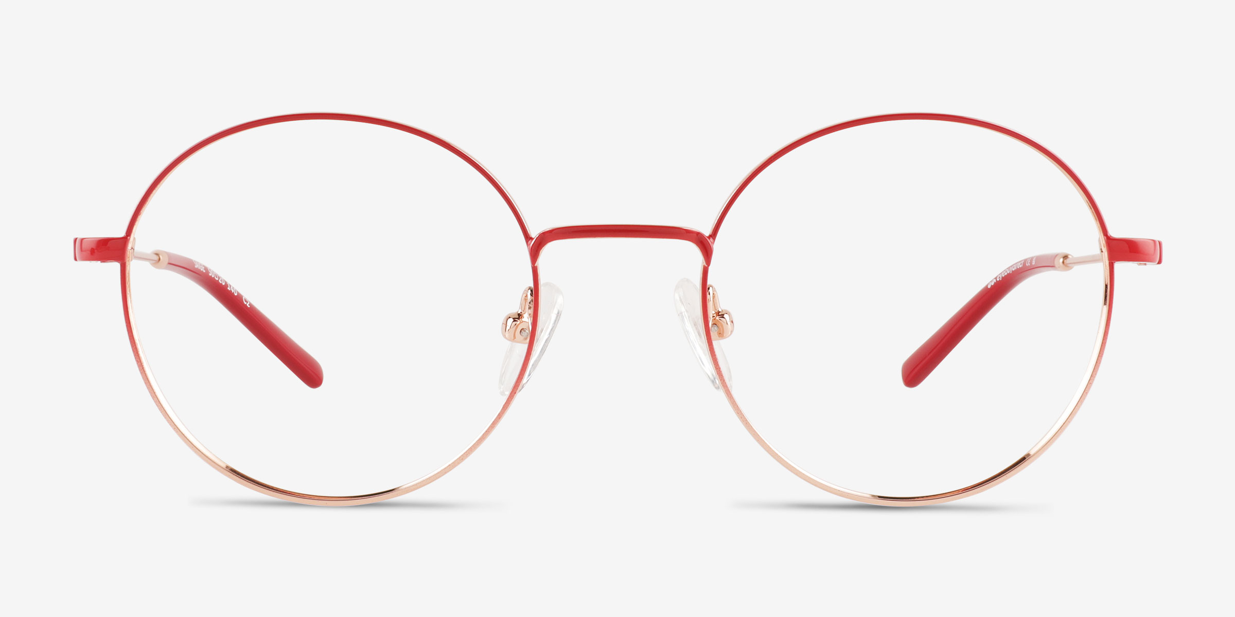 Saige Gradient Red Gold MétalMontures de lunettes de vue d'EyeBuyDirect, Vue de Face