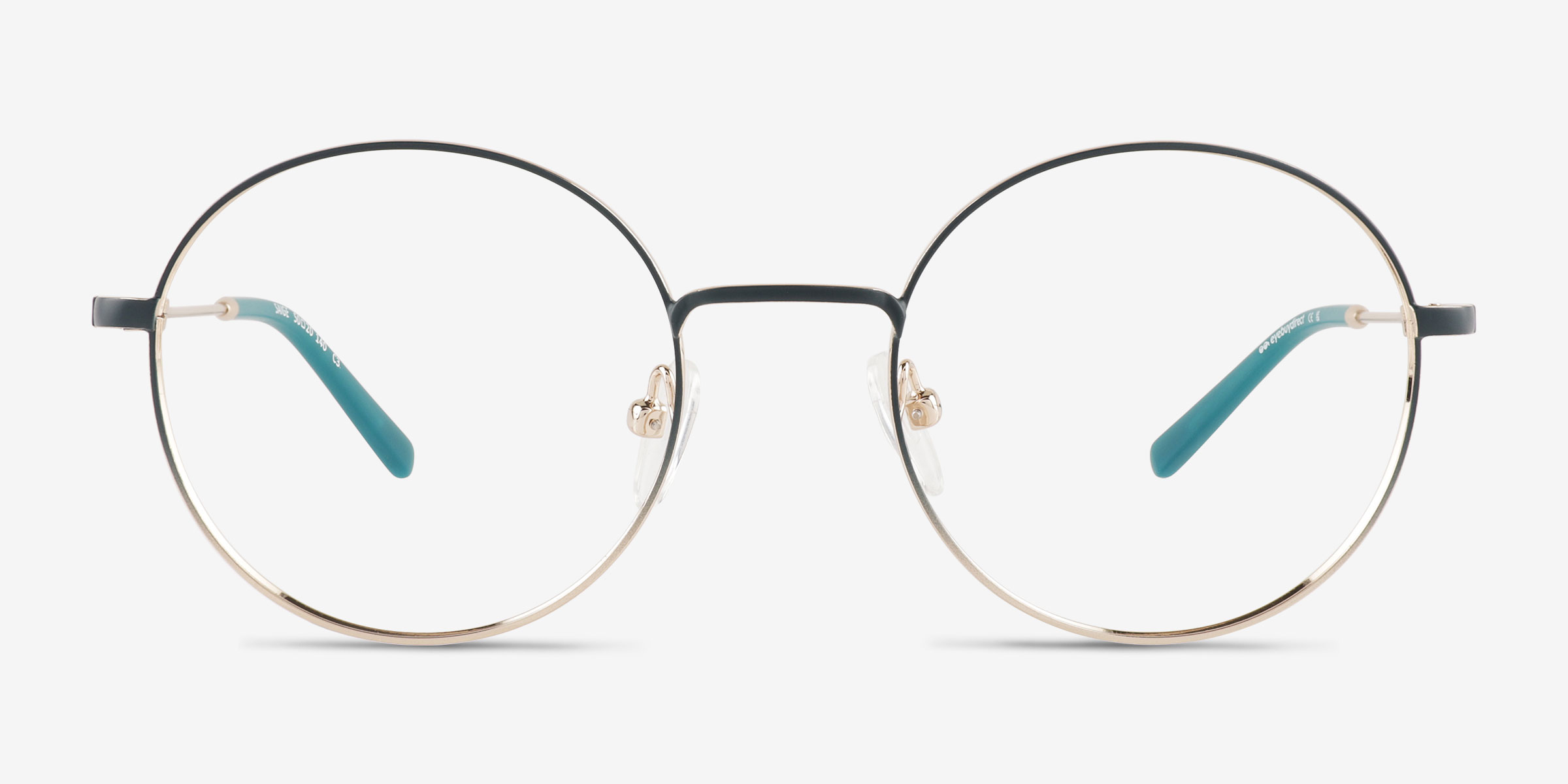 Saige Gradient Green Gold MétalMontures de lunettes de vue d'EyeBuyDirect, Vue de Face