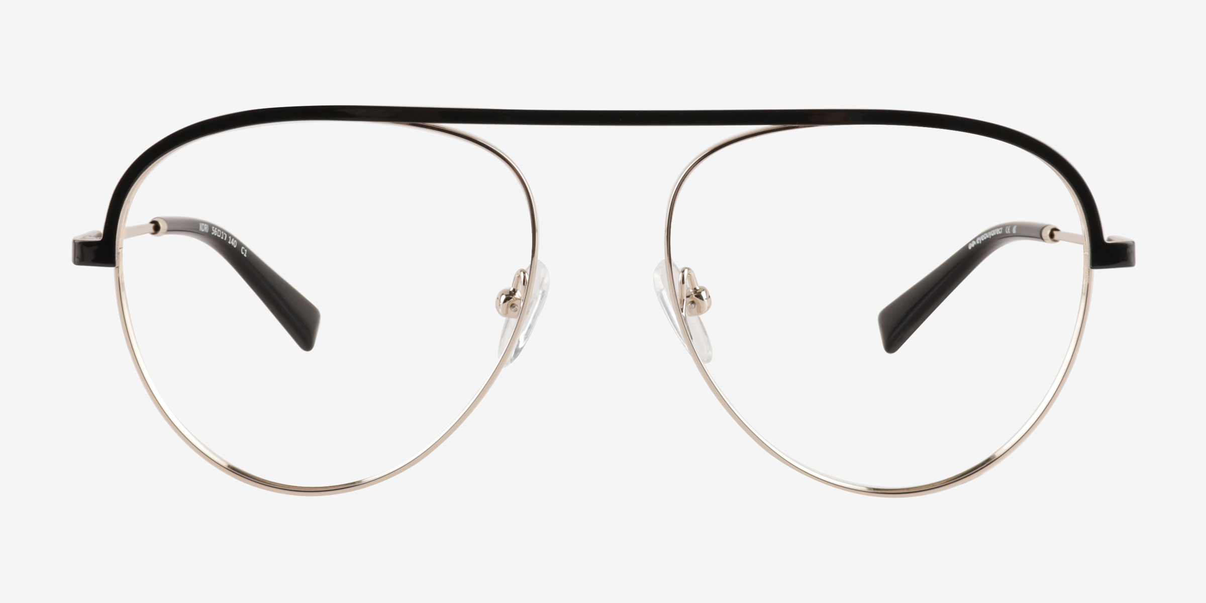 Kori Black Gold MétalMontures de lunettes de vue d'EyeBuyDirect, Vue de Face