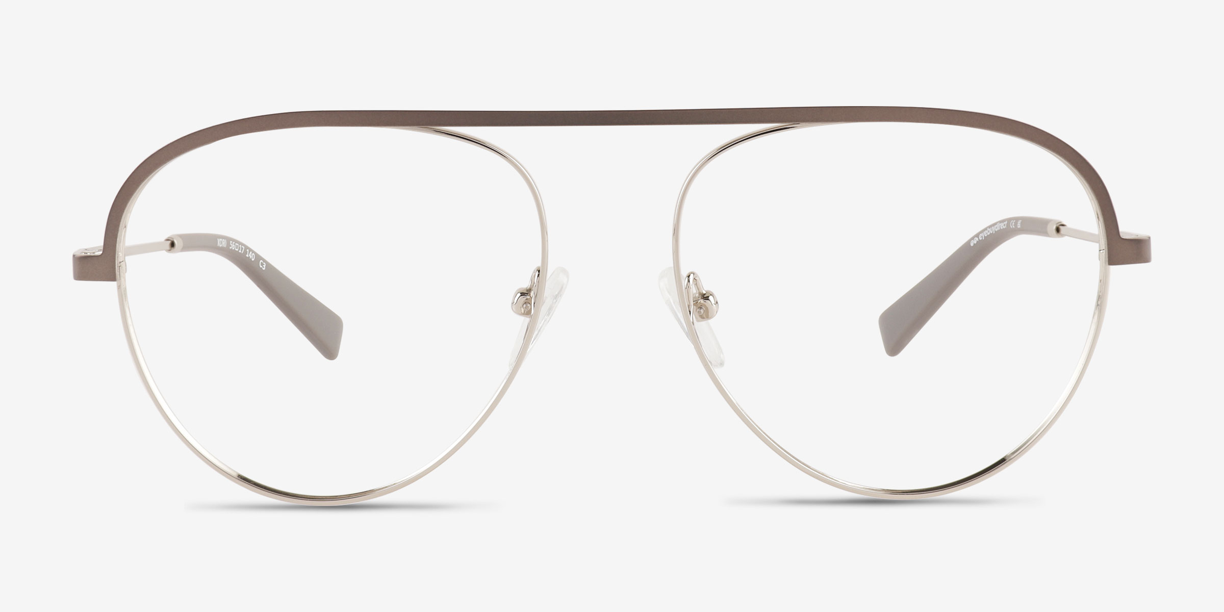 Kori Gray Silver MétalMontures de lunettes de vue d'EyeBuyDirect, Vue de Face