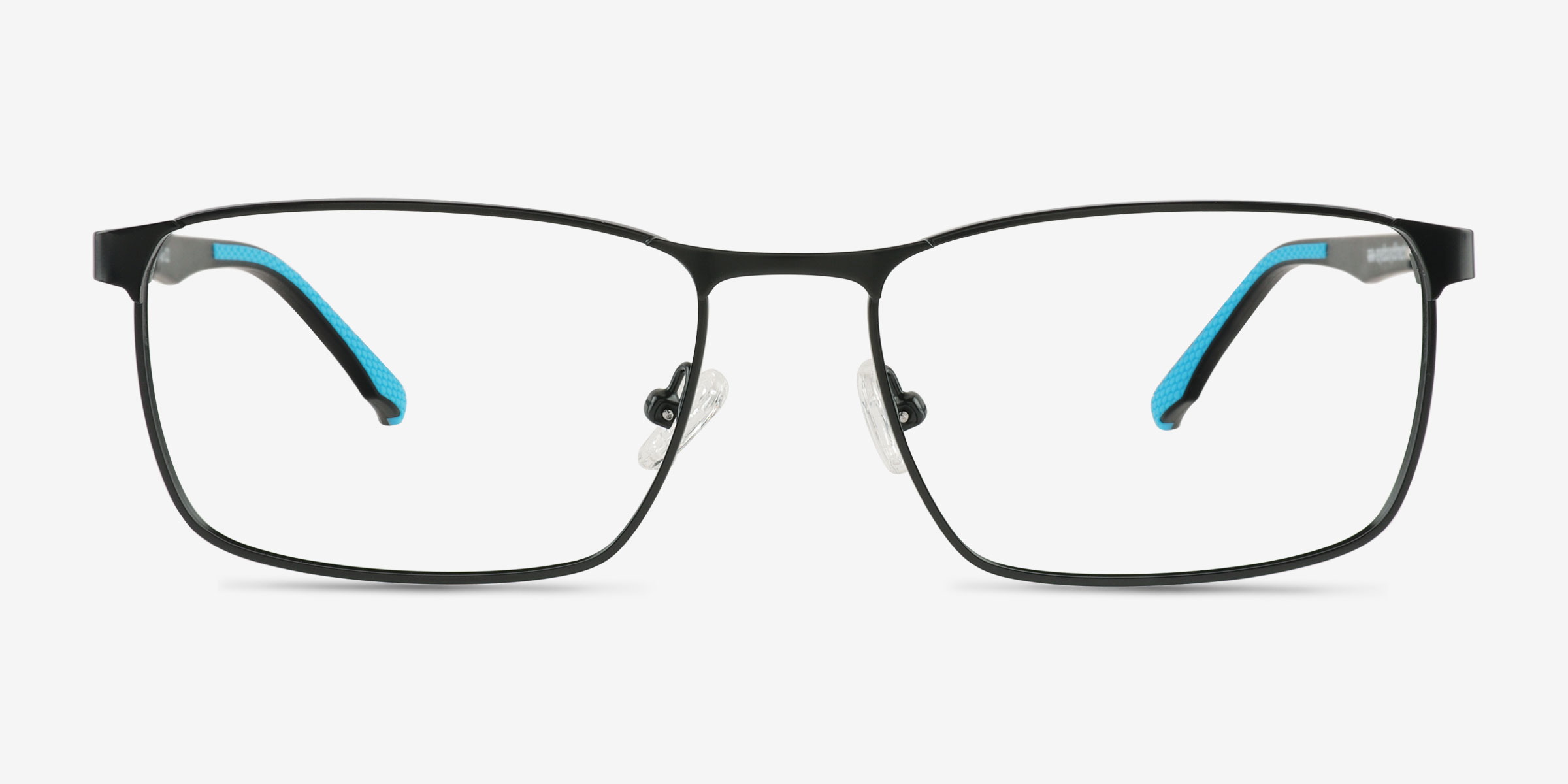 Pc Matte Black MétalMontures de lunettes de vue d'EyeBuyDirect, Vue de Face