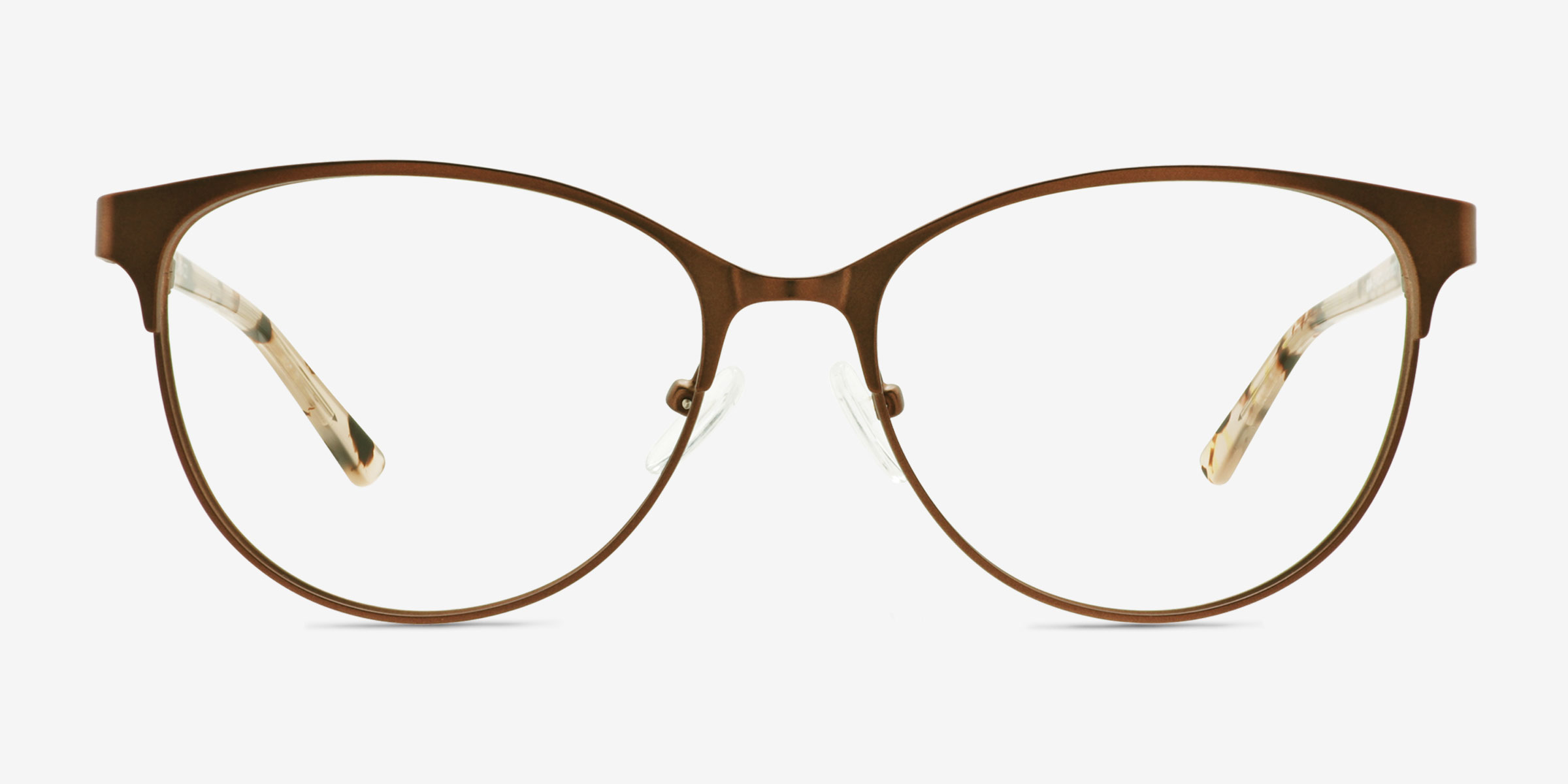 Astori Brun MétalMontures de lunettes de vue d'EyeBuyDirect, Vue de Face