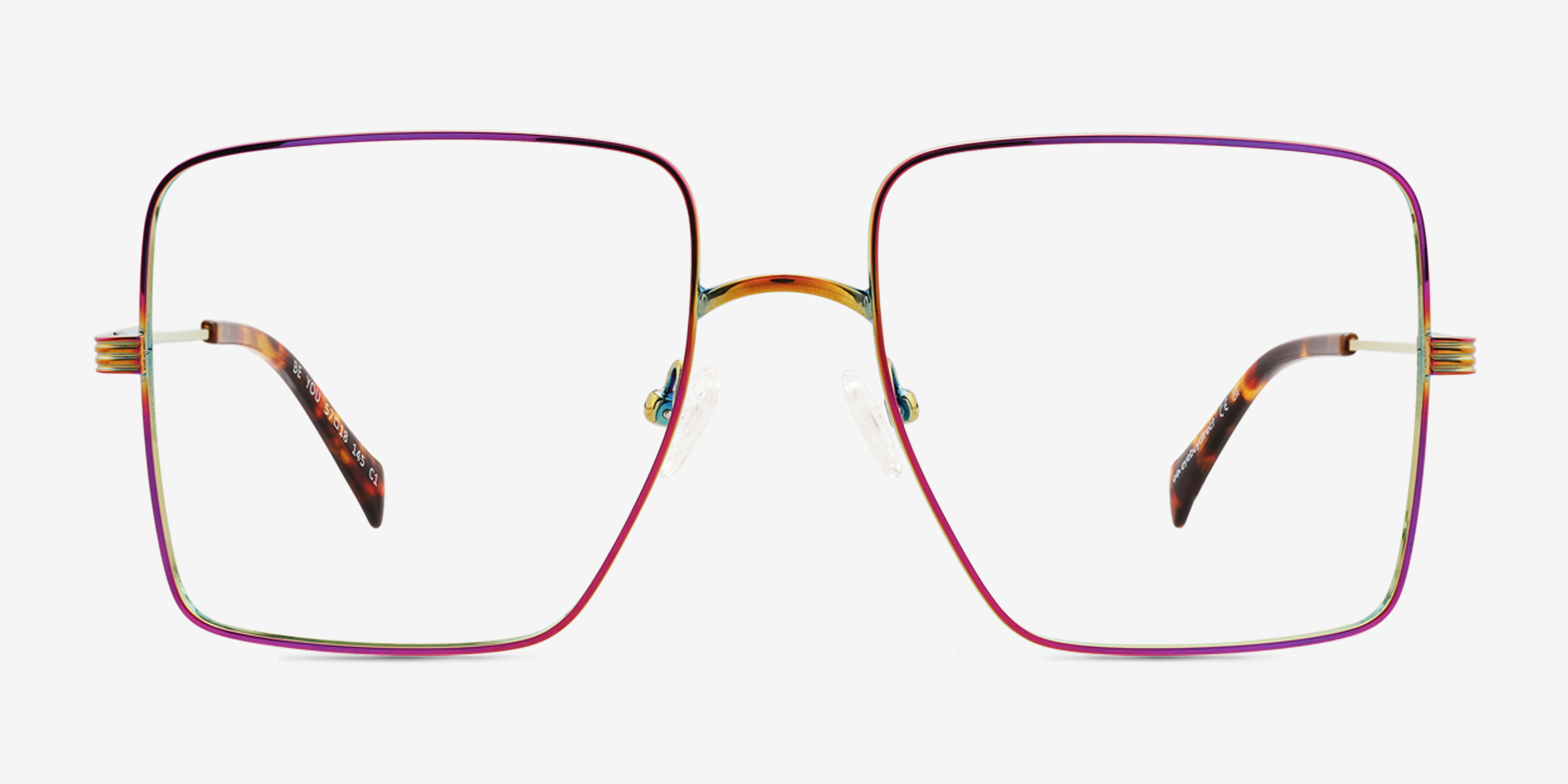 Be You Multicolore MétalMontures de lunettes de vue d'EyeBuyDirect, Vue de Face