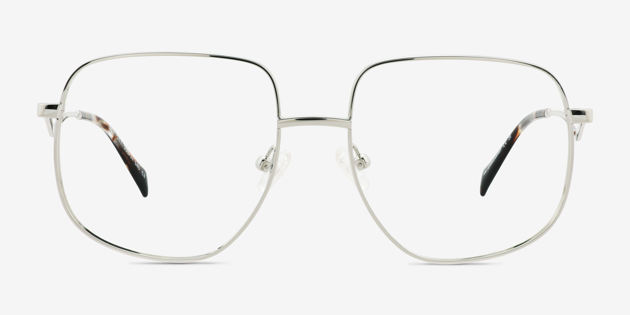 Dempsey Argenté MétalMontures de lunettes de vue d'EyeBuyDirect, Vue de Face