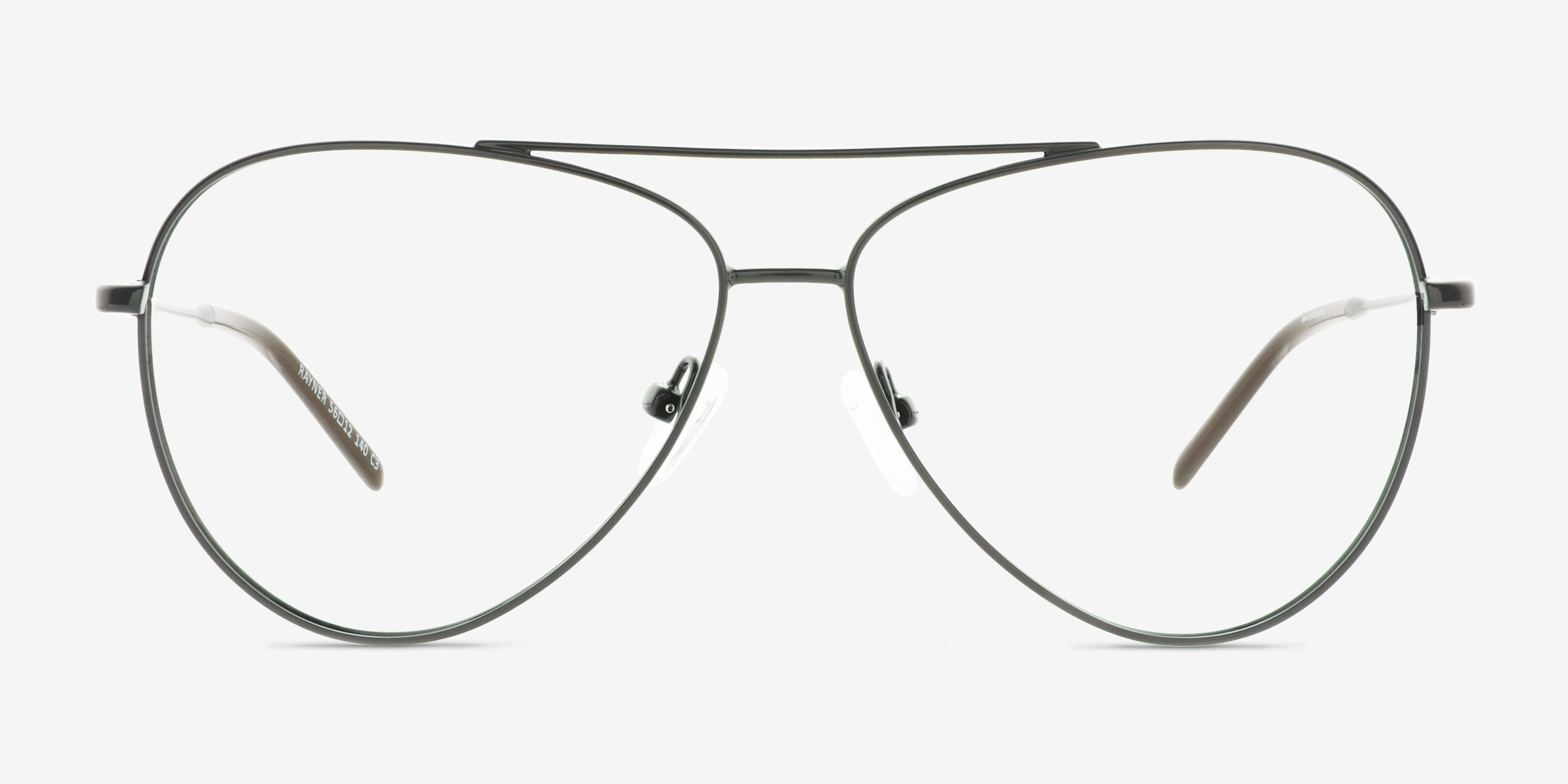 Rayner Gris MétalMontures de lunettes de vue d'EyeBuyDirect, Vue de Face