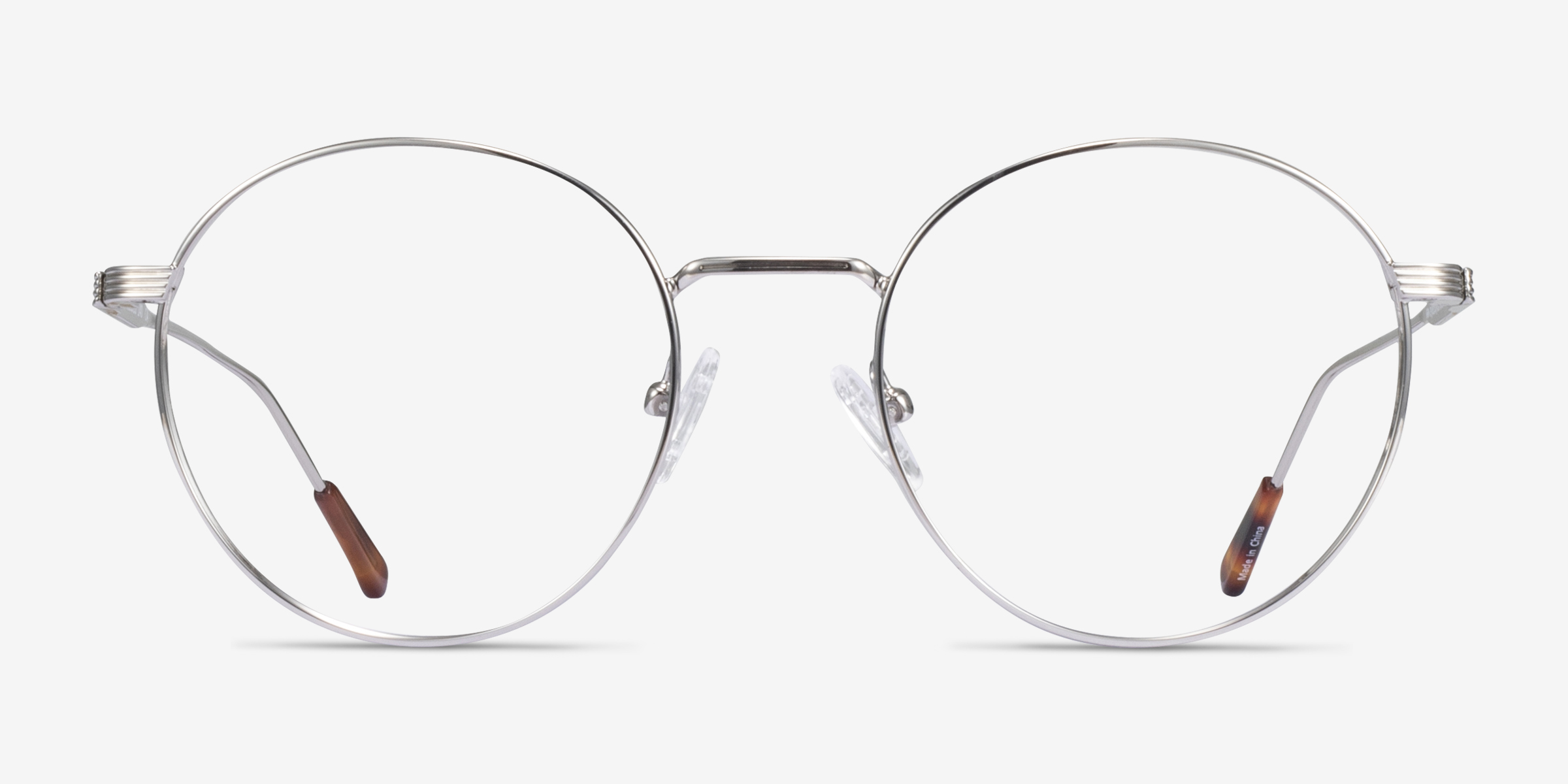 Walton Argenté MétalMontures de lunettes de vue d'EyeBuyDirect, Vue de Face