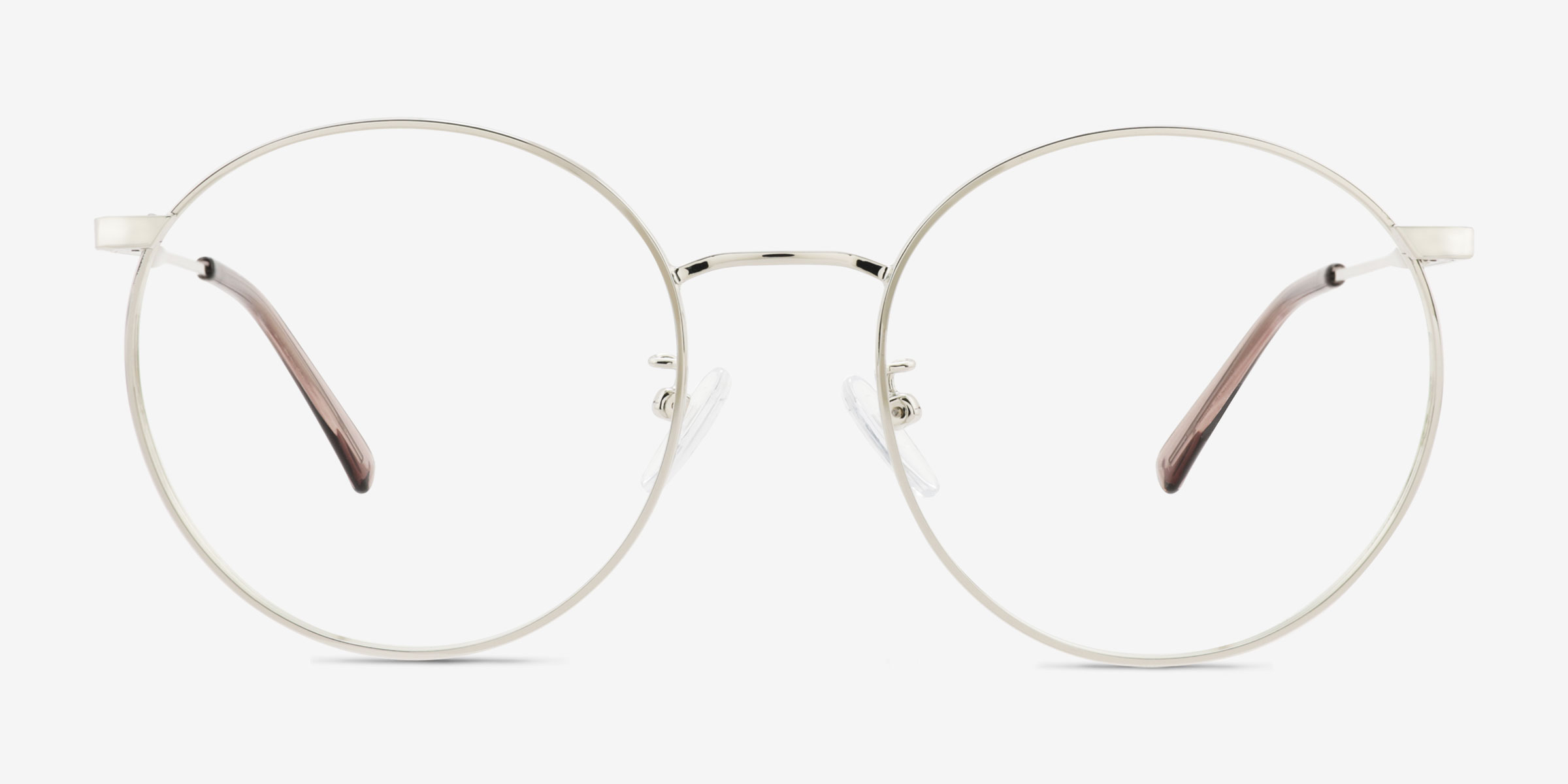 Zotte Argenté MétalMontures de lunettes de vue d'EyeBuyDirect, Vue de Face