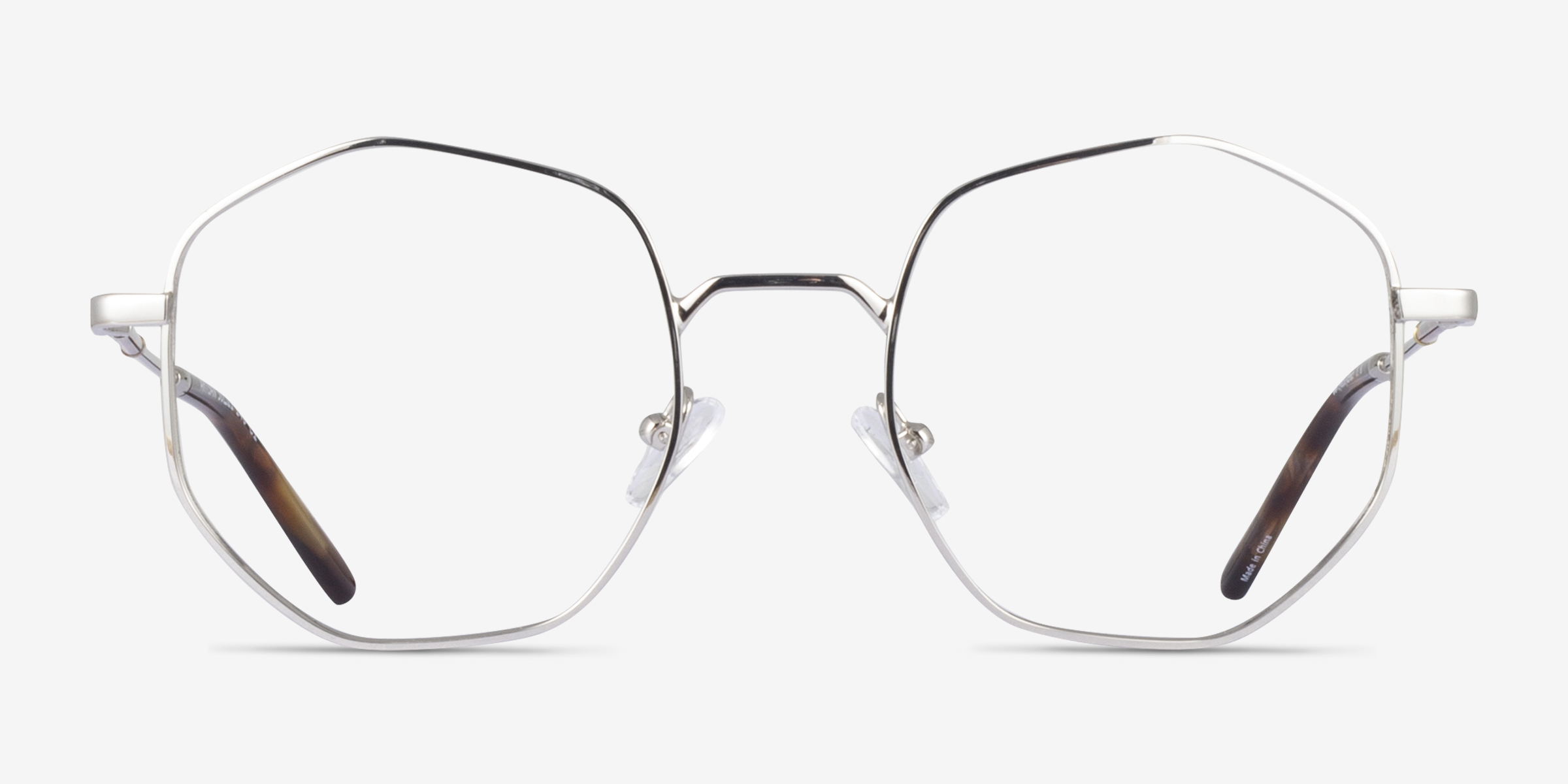 Artisan Argenté MétalMontures de lunettes de vue d'EyeBuyDirect, Vue de Face