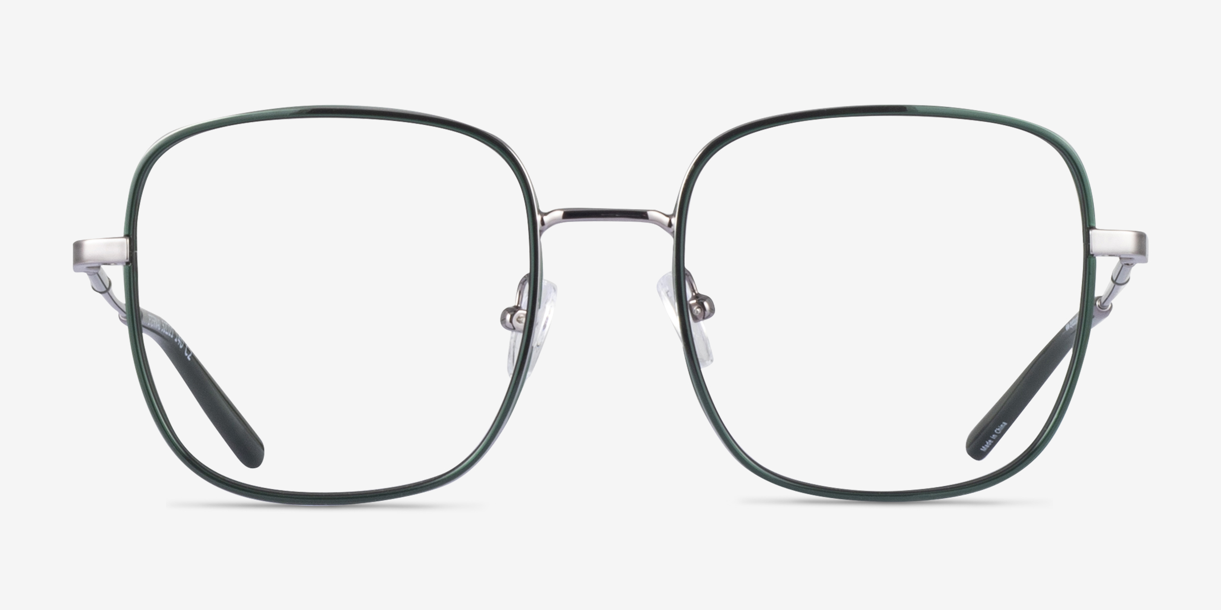 Eternal Vert MétalMontures de lunettes de vue d'EyeBuyDirect, Vue de Face