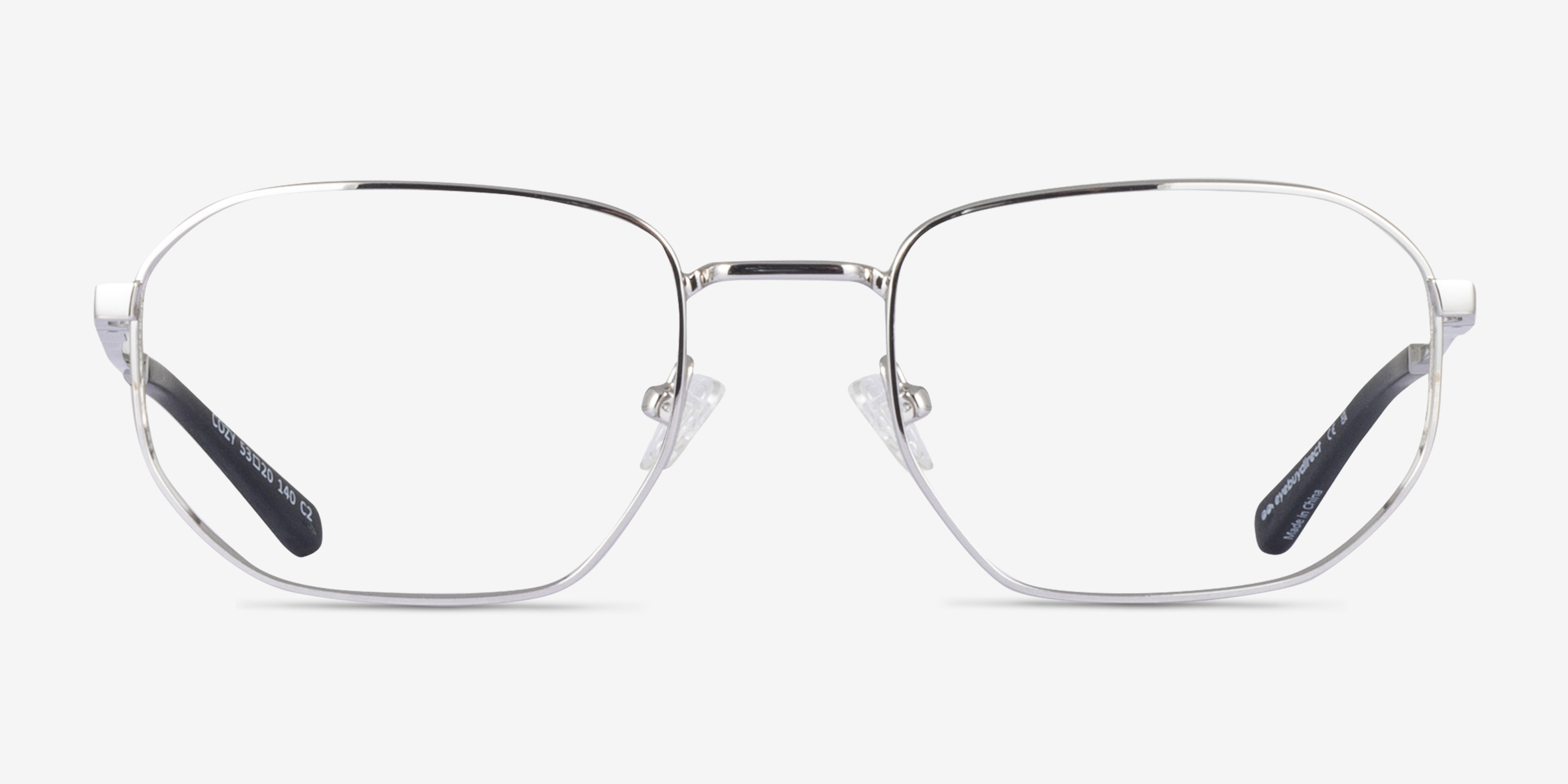 Cozy Argenté MétalMontures de lunettes de vue d'EyeBuyDirect, Vue de Face