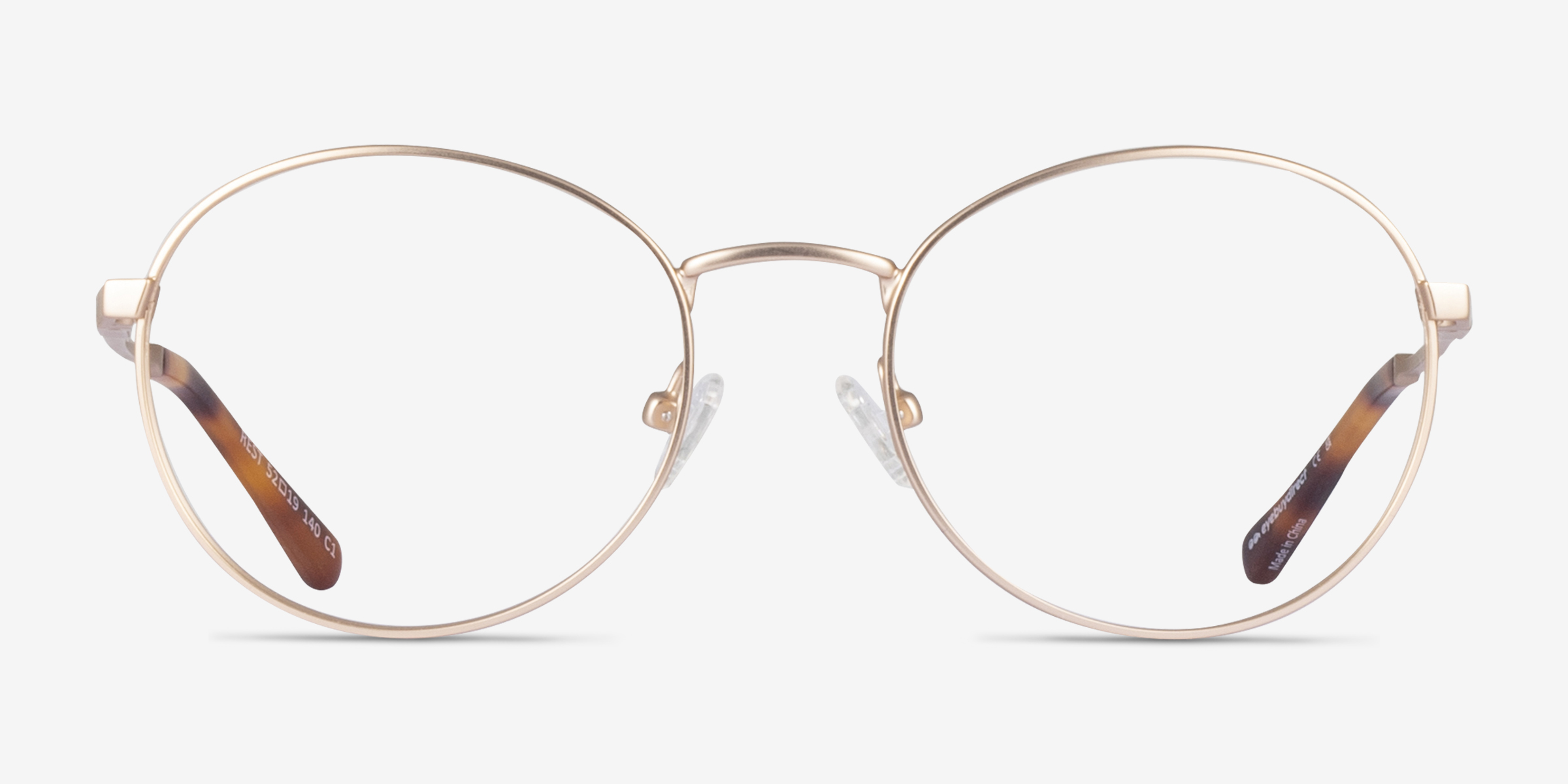 Rest Doré MétalMontures de lunettes de vue d'EyeBuyDirect, Vue de Face