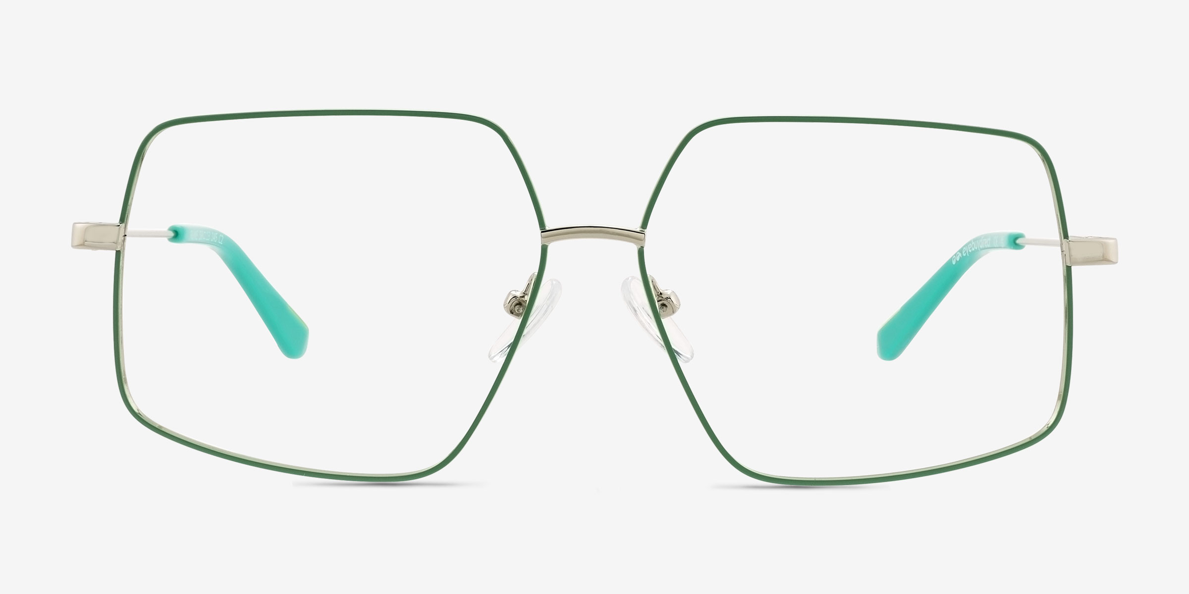 Rune Vert MétalMontures de lunettes de vue d'EyeBuyDirect, Vue de Face