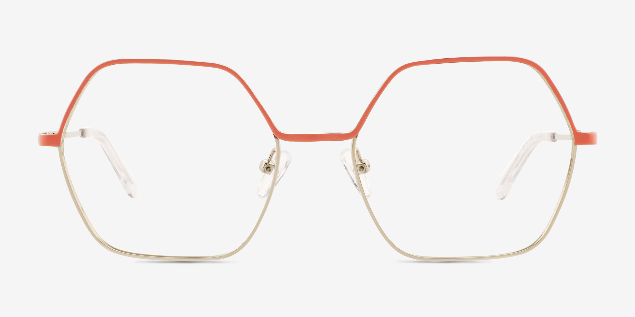 Mayfield Coral Gold MétalMontures de lunettes de vue d'EyeBuyDirect, Vue de Face