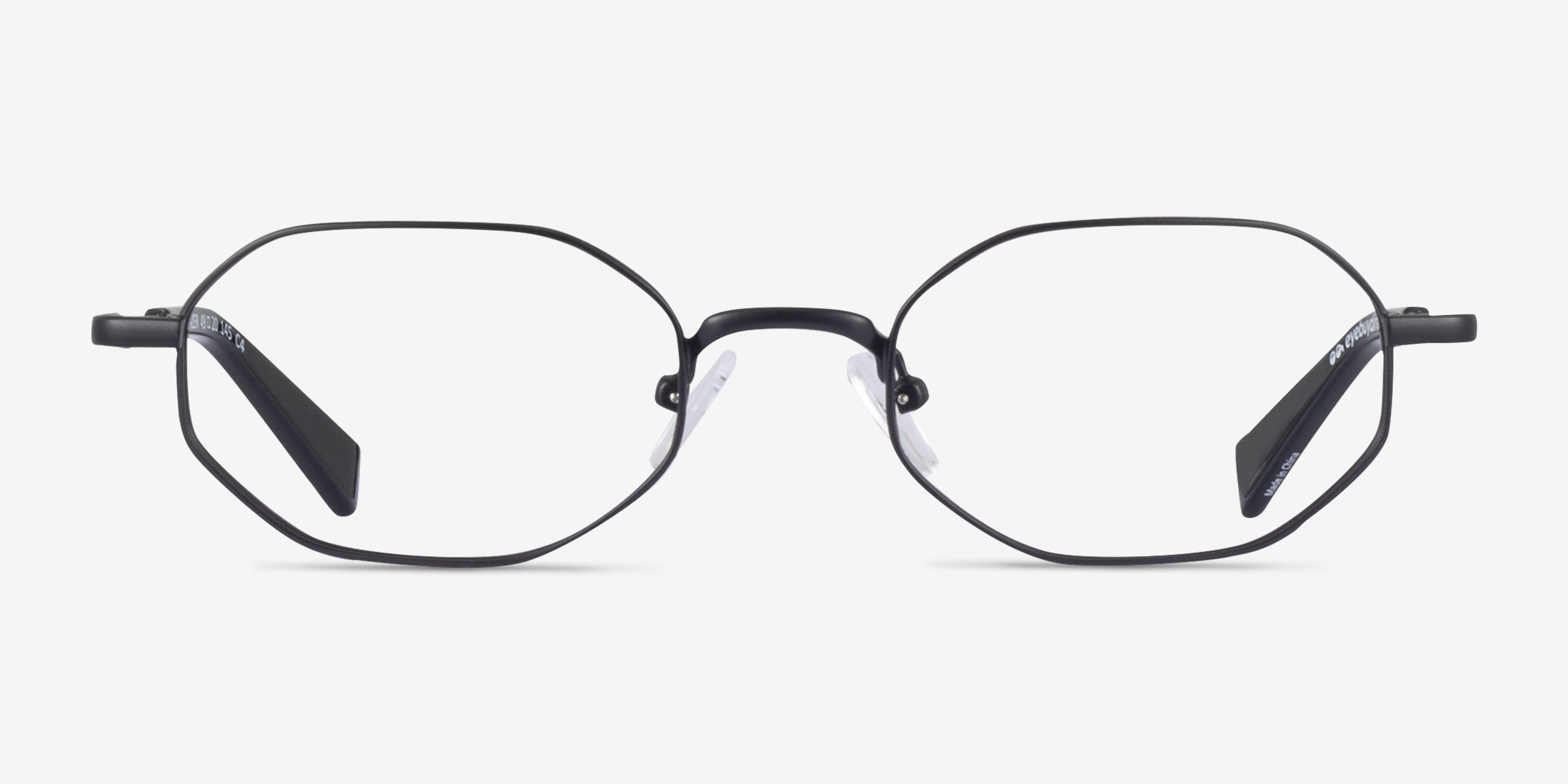 Trailblazer Noir MétalMontures de lunettes de vue d'EyeBuyDirect, Vue de Face