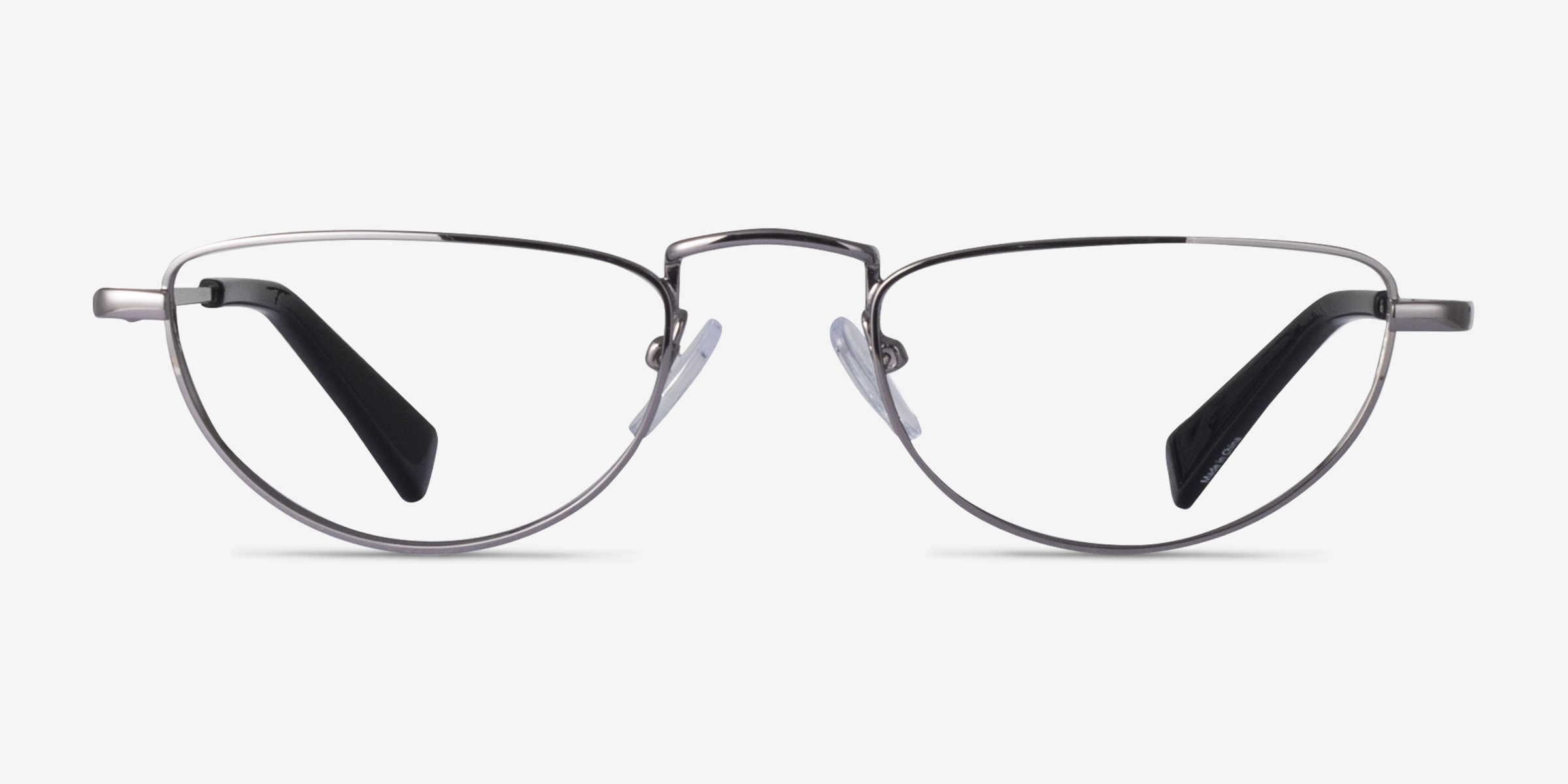 Revotique Argenté MétalMontures de lunettes de vue d'EyeBuyDirect, Vue de Face