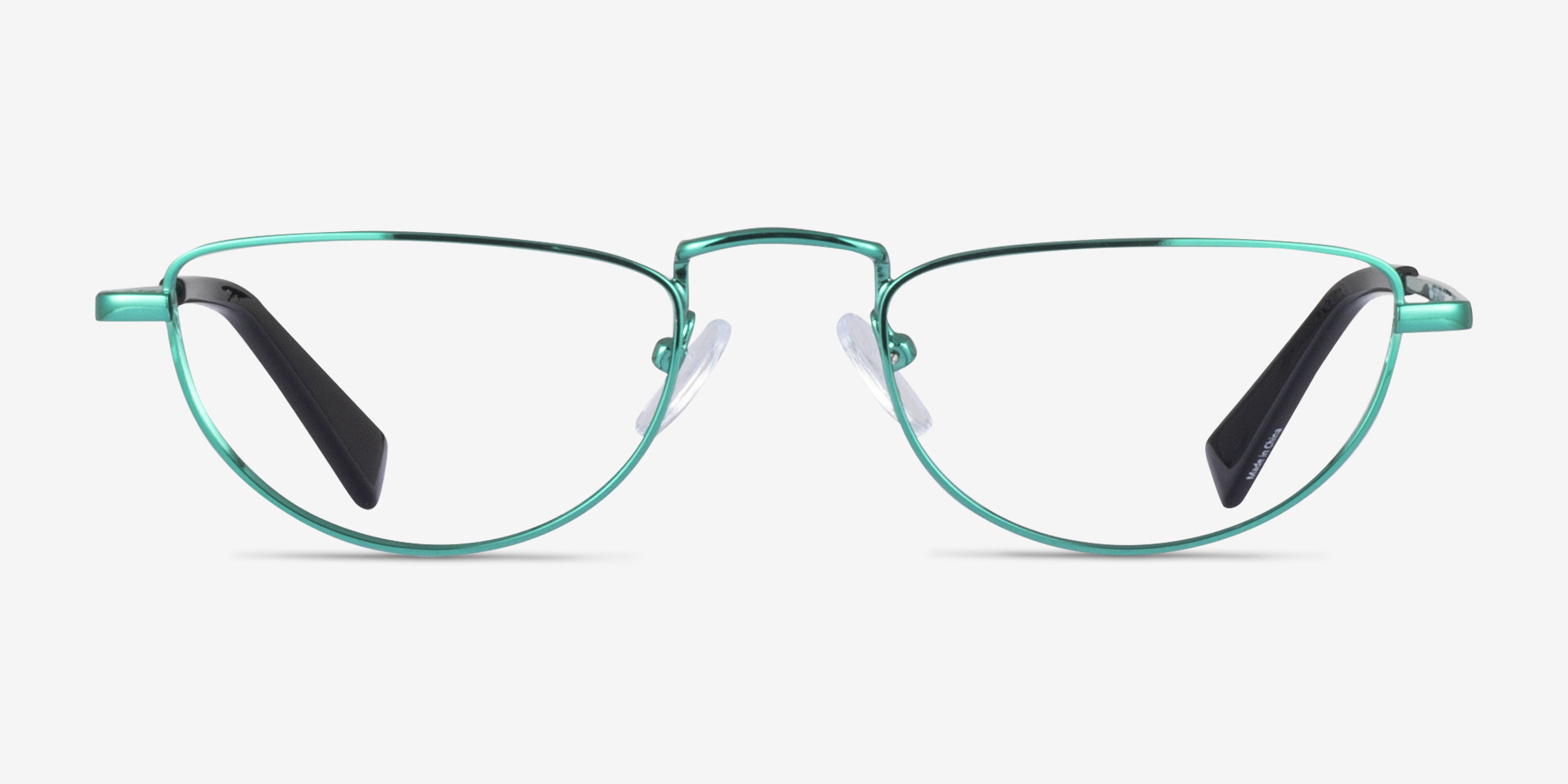 Revotique Vert MétalMontures de lunettes de vue d'EyeBuyDirect, Vue de Face