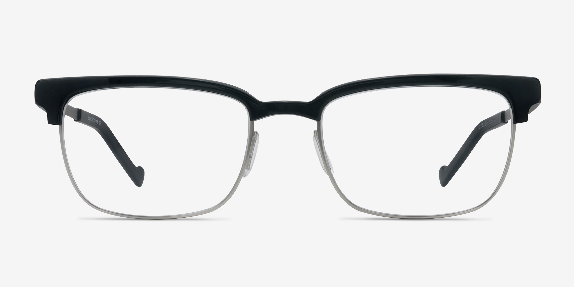Edgar Noir MétalMontures de lunettes de vue d'EyeBuyDirect, Vue de Face