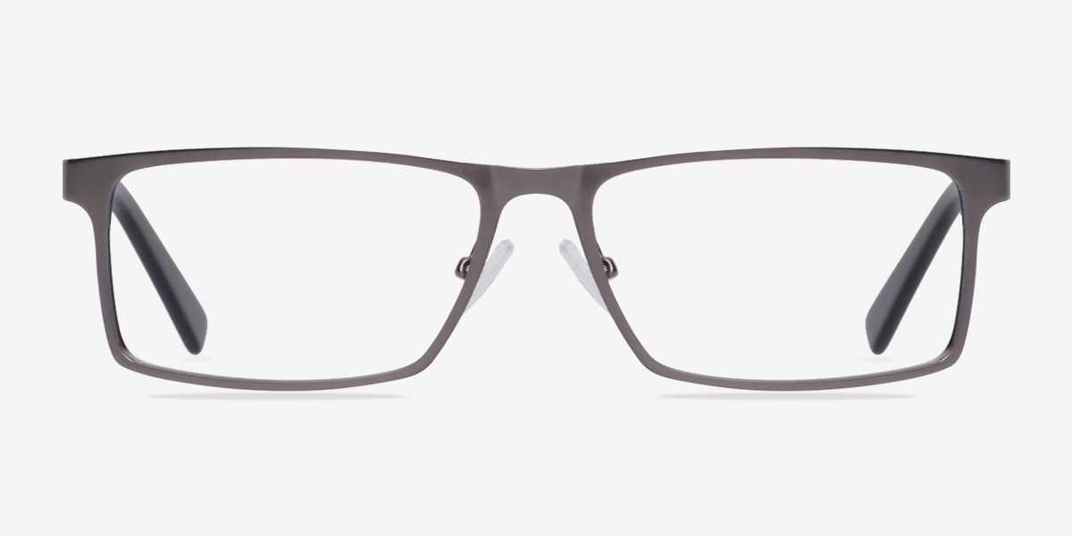 Cristian Gunmetal & Black MétalMontures de lunettes de vue d'EyeBuyDirect, Vue de Face
