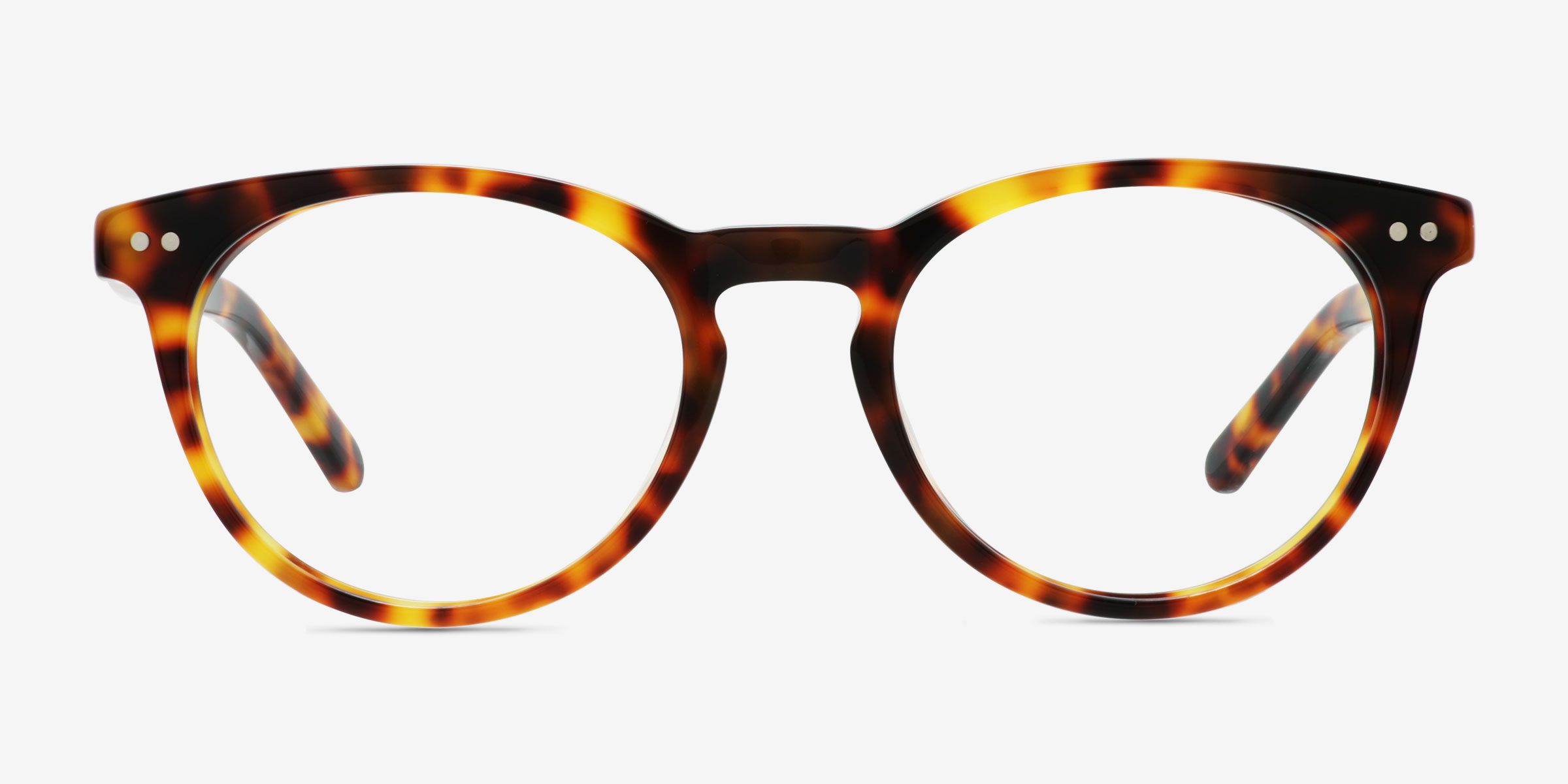 Morning Warm Tortoise AcétateMontures de lunettes de vue d'EyeBuyDirect, Vue de Face
