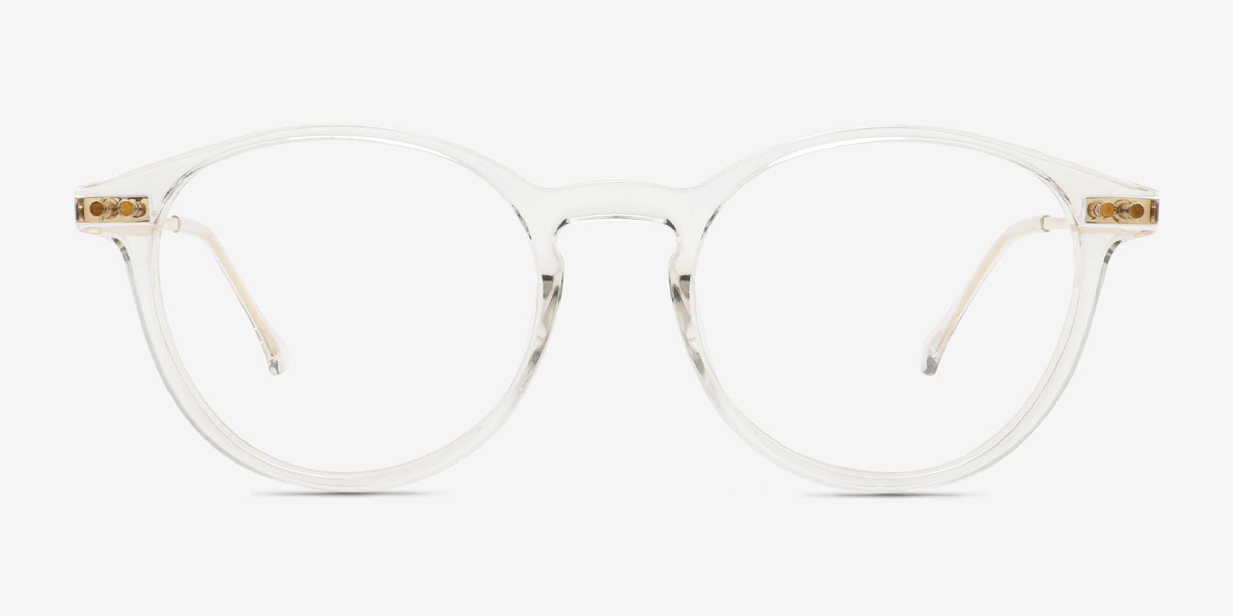 Amity Transparent PlastiqueMontures de lunettes de vue d'EyeBuyDirect, Vue de Face