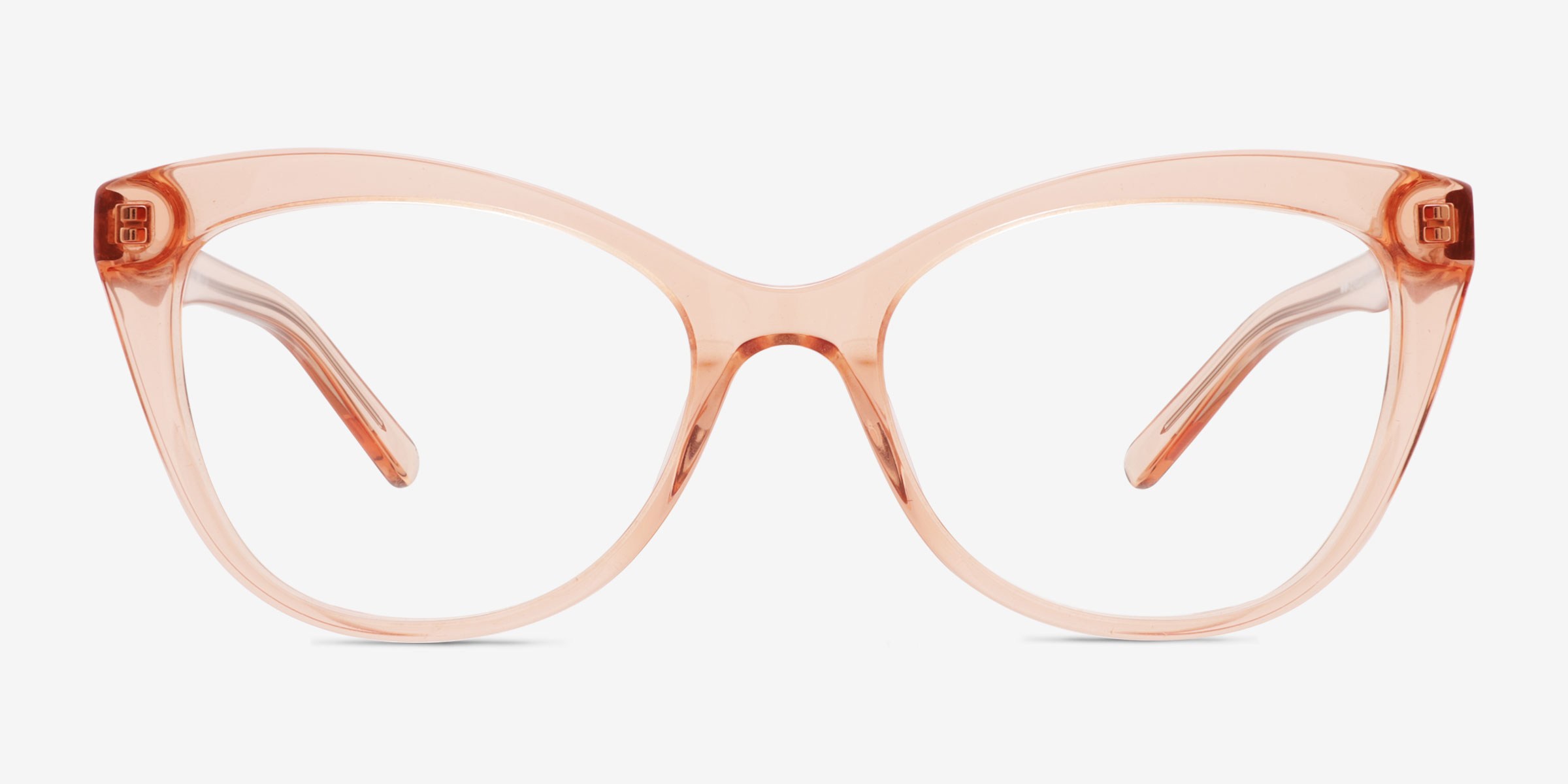 Lydia Coral AcétateMontures de lunettes de vue d'EyeBuyDirect, Vue de Face