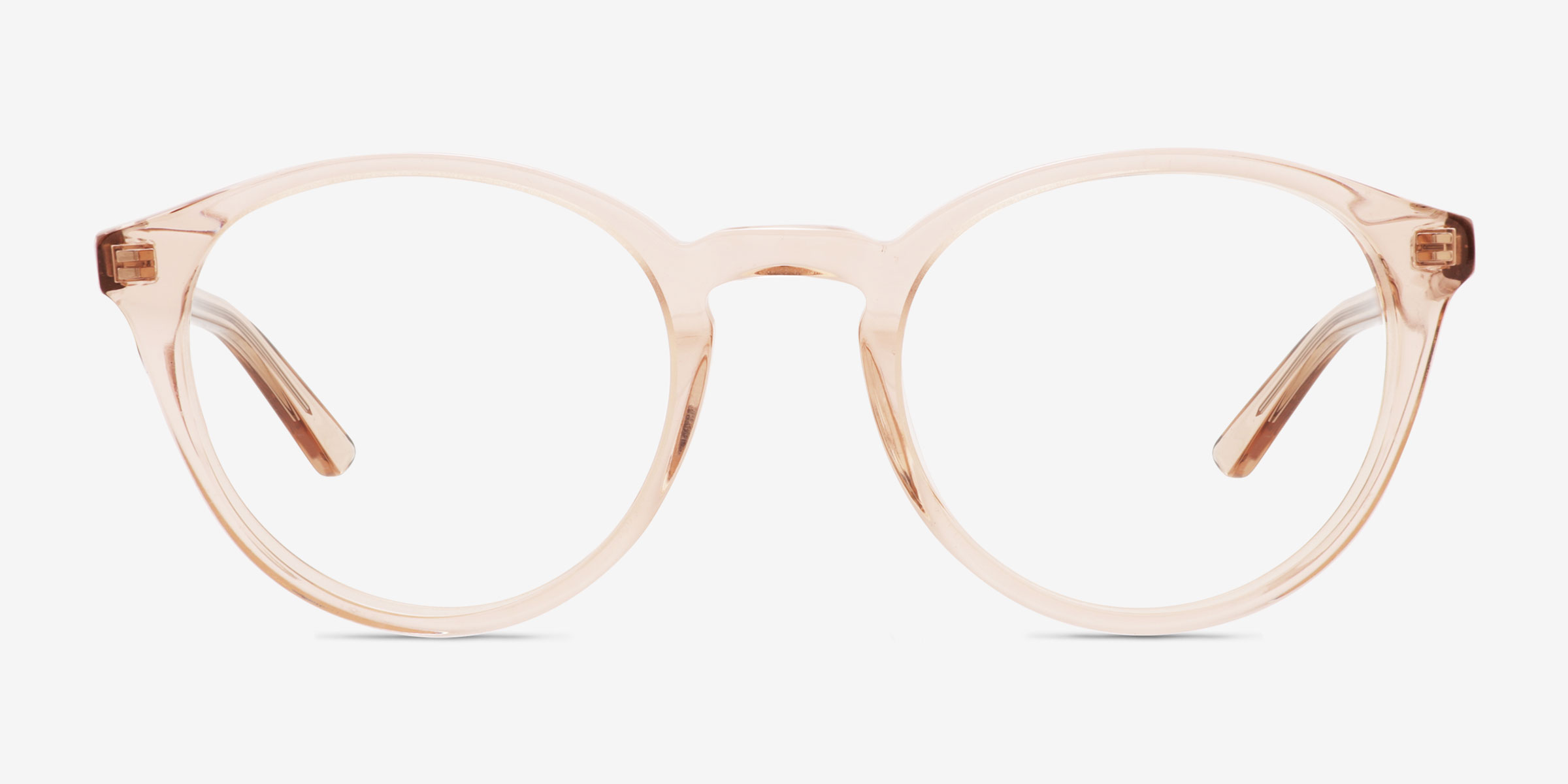 Zoff Clear Orange AcétateMontures de lunettes de vue d'EyeBuyDirect, Vue de Face