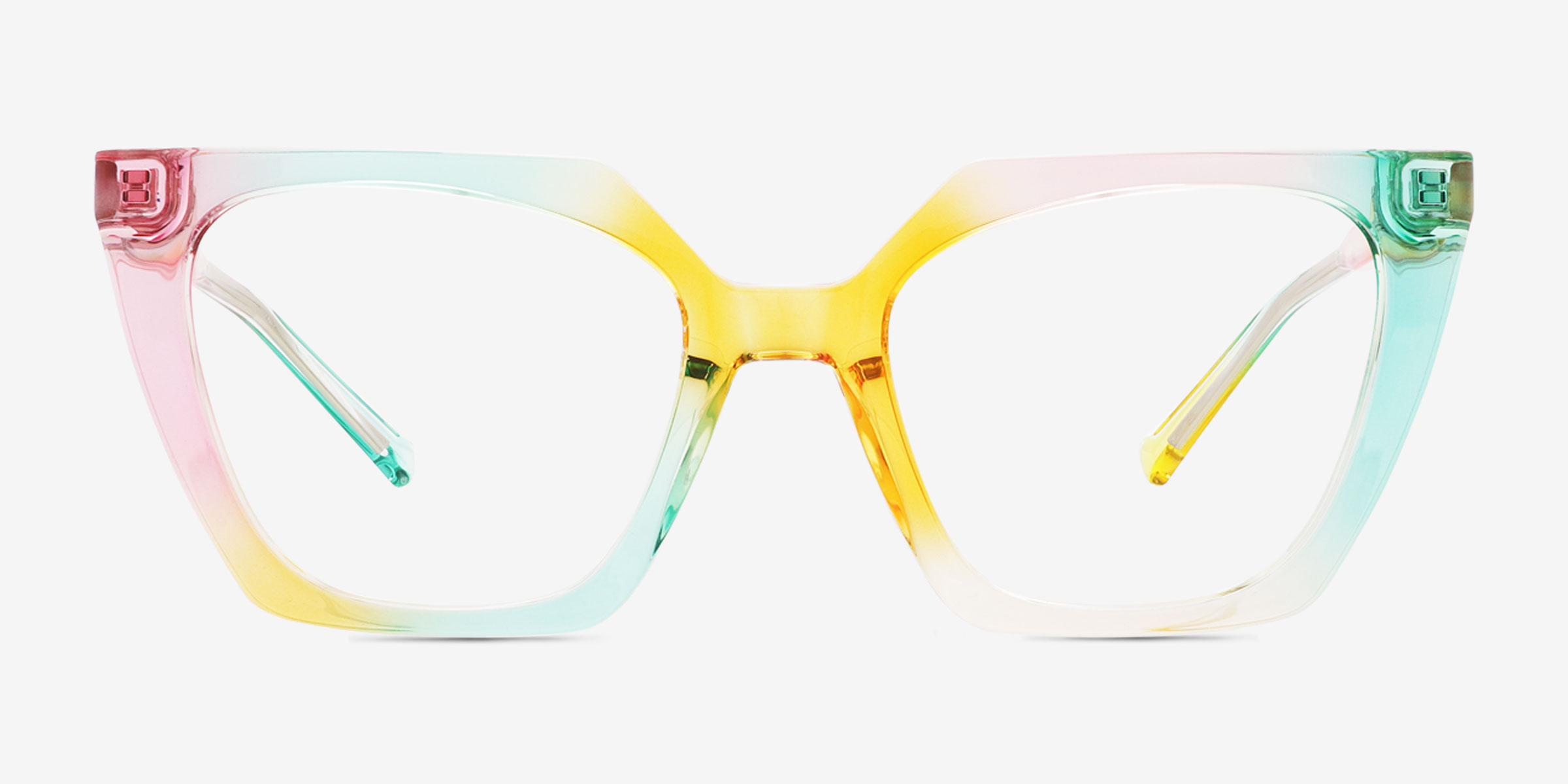 Stand Proud Rainbow Orange PlastiqueMontures de lunettes de vue d'EyeBuyDirect, Vue de Face