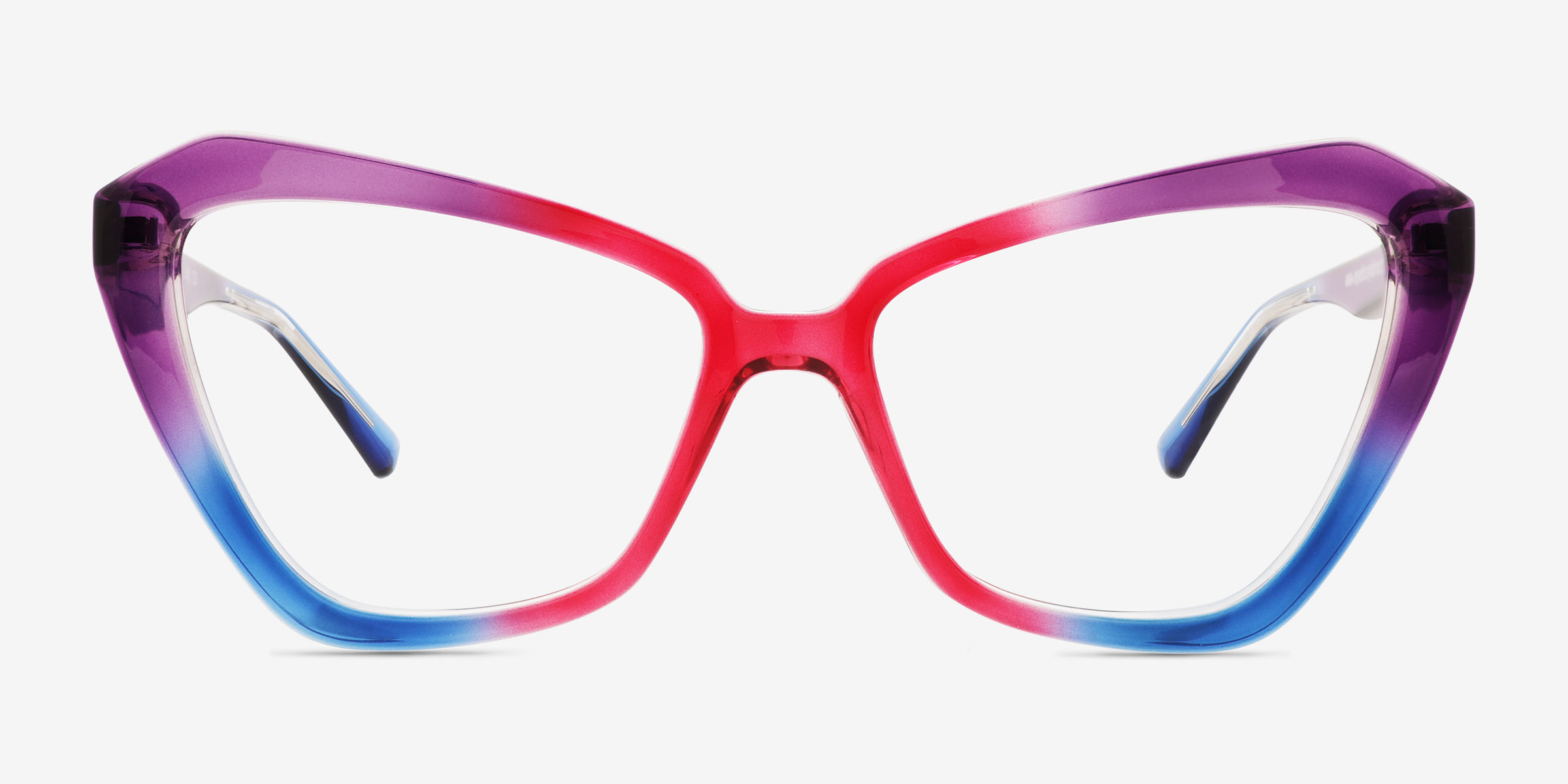 Rise Up Rainbow Purple PlastiqueMontures de lunettes de vue d'EyeBuyDirect, Vue de Face
