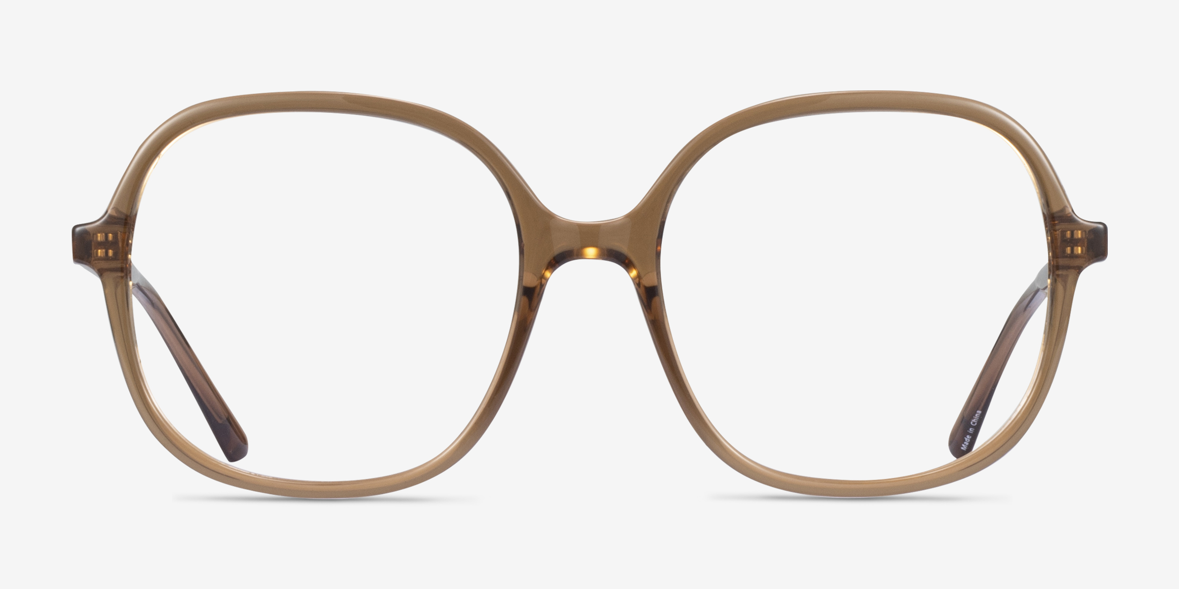 Winefred Brun PlastiqueMontures de lunettes de vue d'EyeBuyDirect, Vue de Face