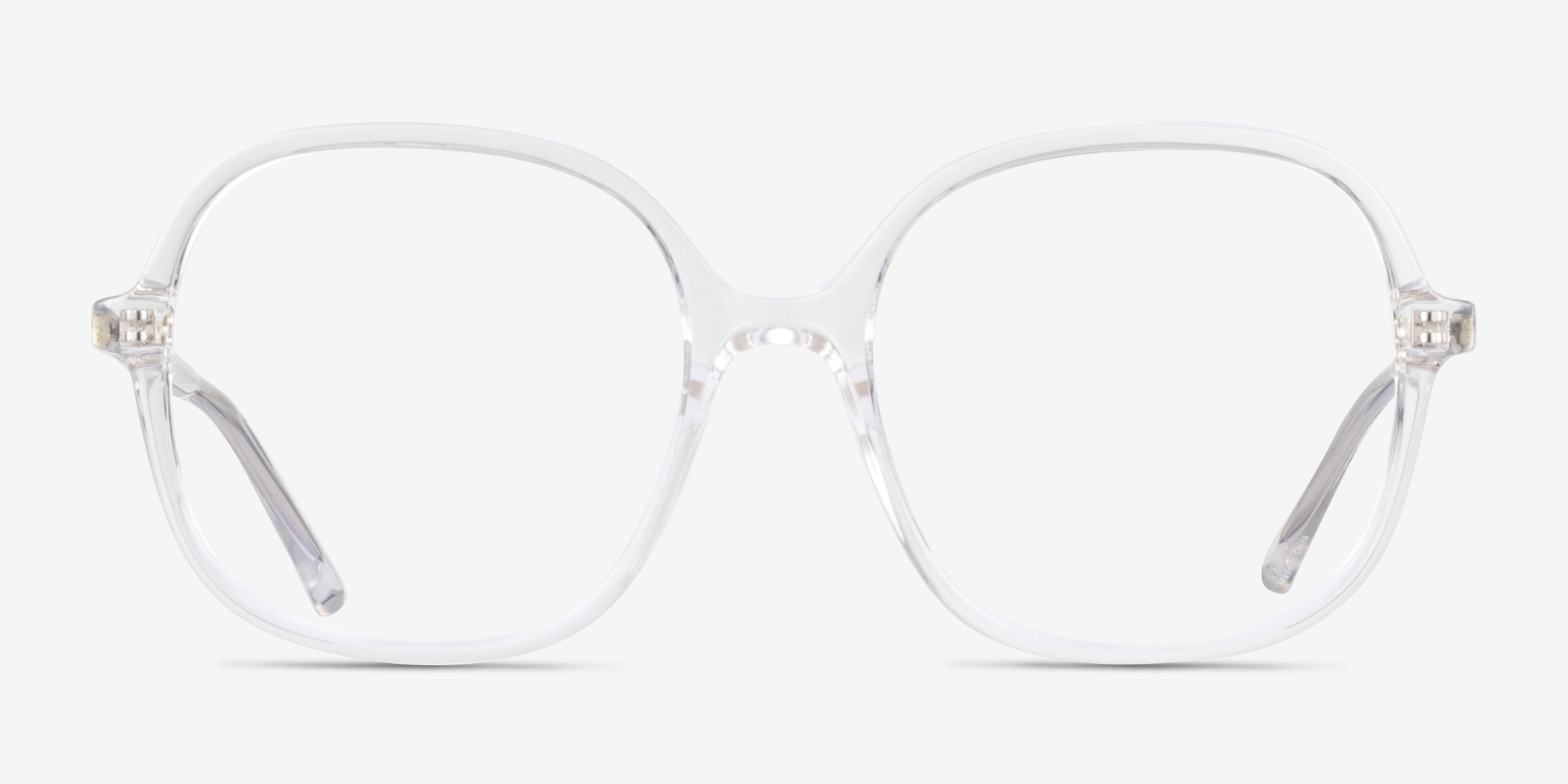 Winefred Transparent PlastiqueMontures de lunettes de vue d'EyeBuyDirect, Vue de Face