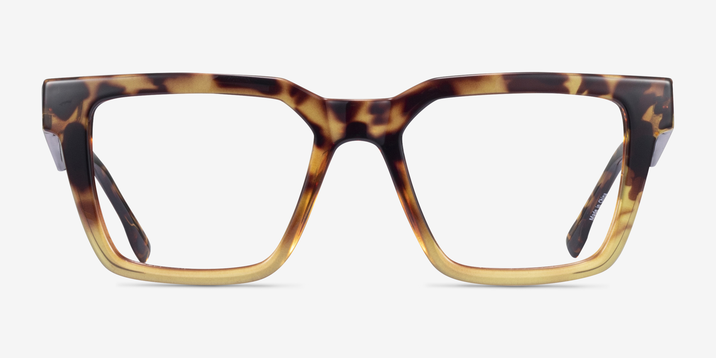 Barclay Tortoise Yellow PlastiqueMontures de lunettes de vue d'EyeBuyDirect, Vue de Face