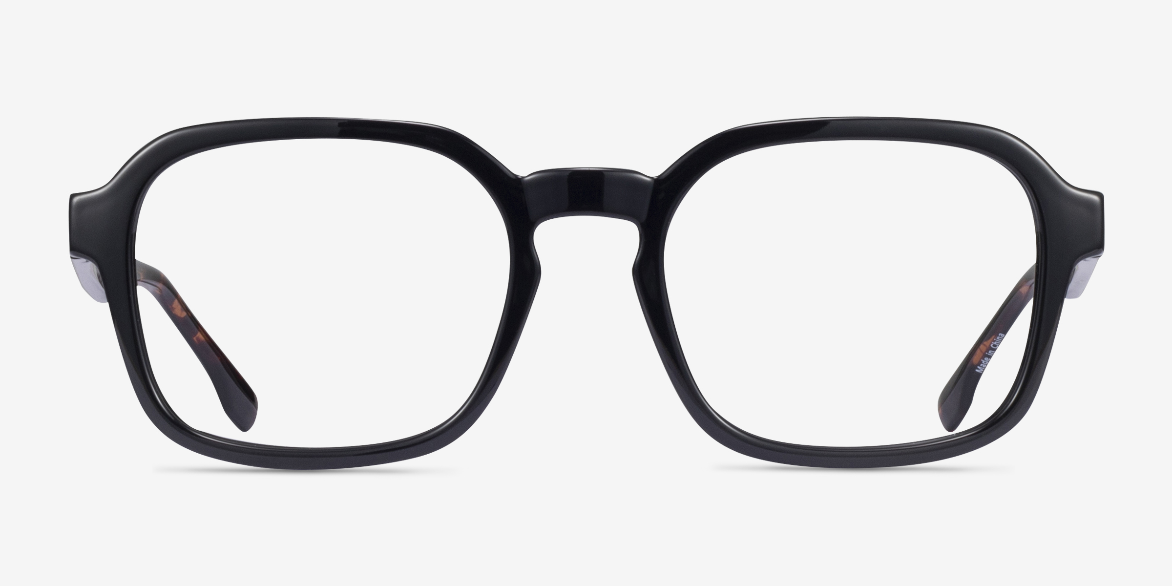 Hardie Noir PlastiqueMontures de lunettes de vue d'EyeBuyDirect, Vue de Face