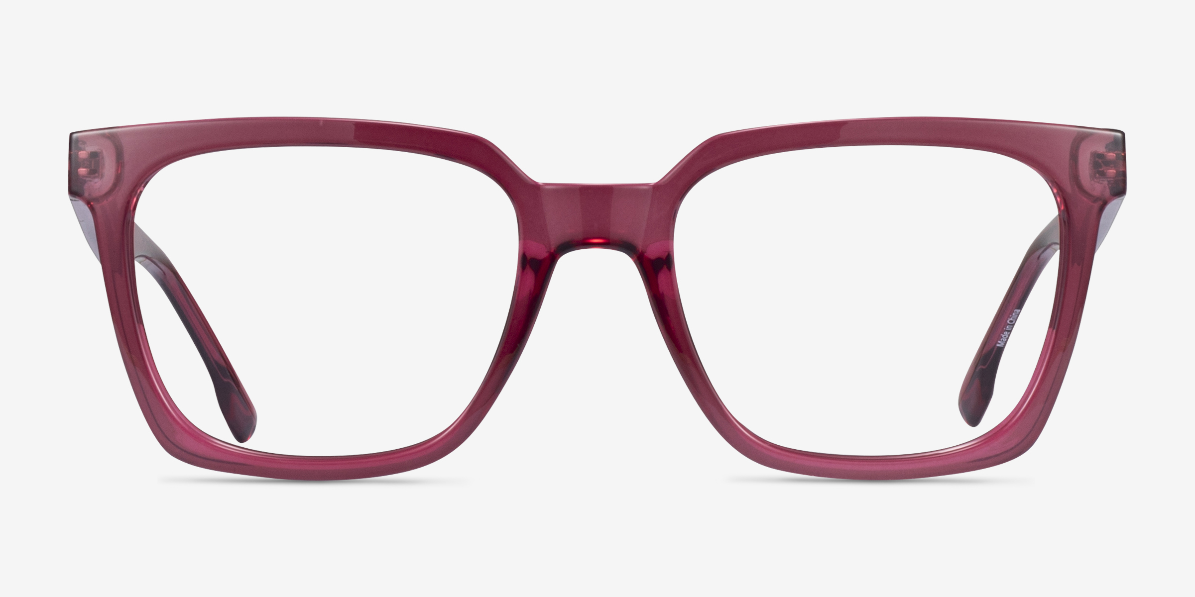 Fletcher Violet PlastiqueMontures de lunettes de vue d'EyeBuyDirect, Vue de Face