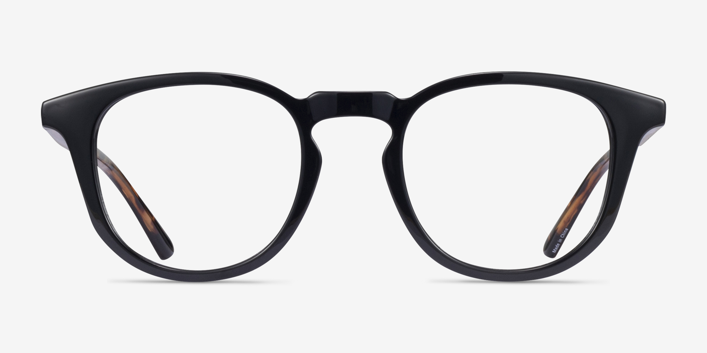 Muller Noir PlastiqueMontures de lunettes de vue d'EyeBuyDirect, Vue de Face