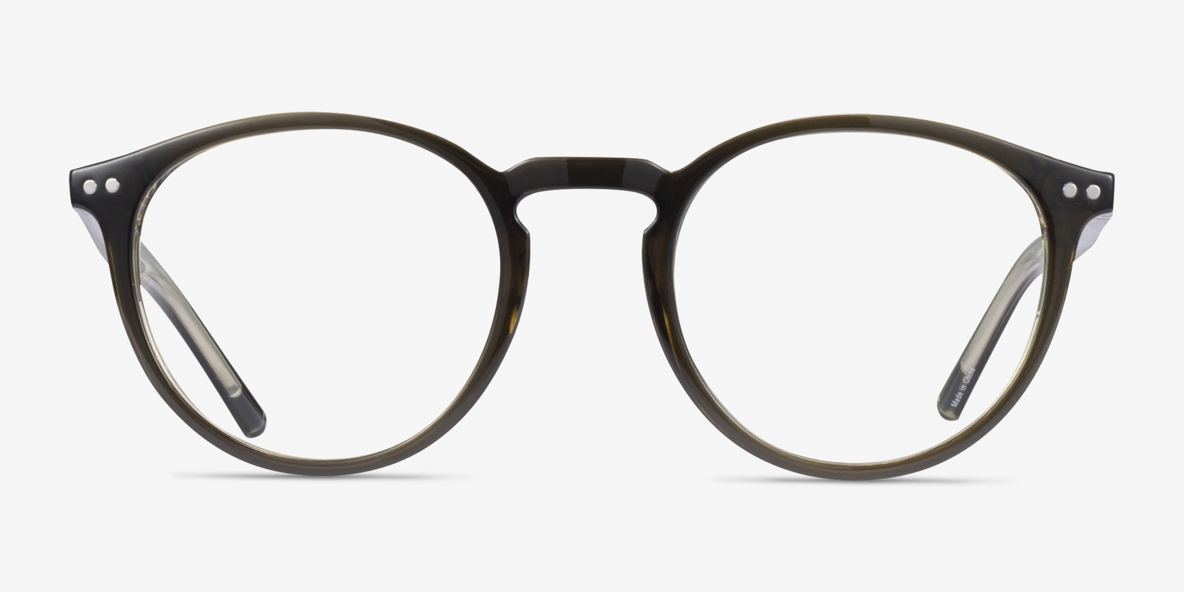 Wilkes Vert PlastiqueMontures de lunettes de vue d'EyeBuyDirect, Vue de Face