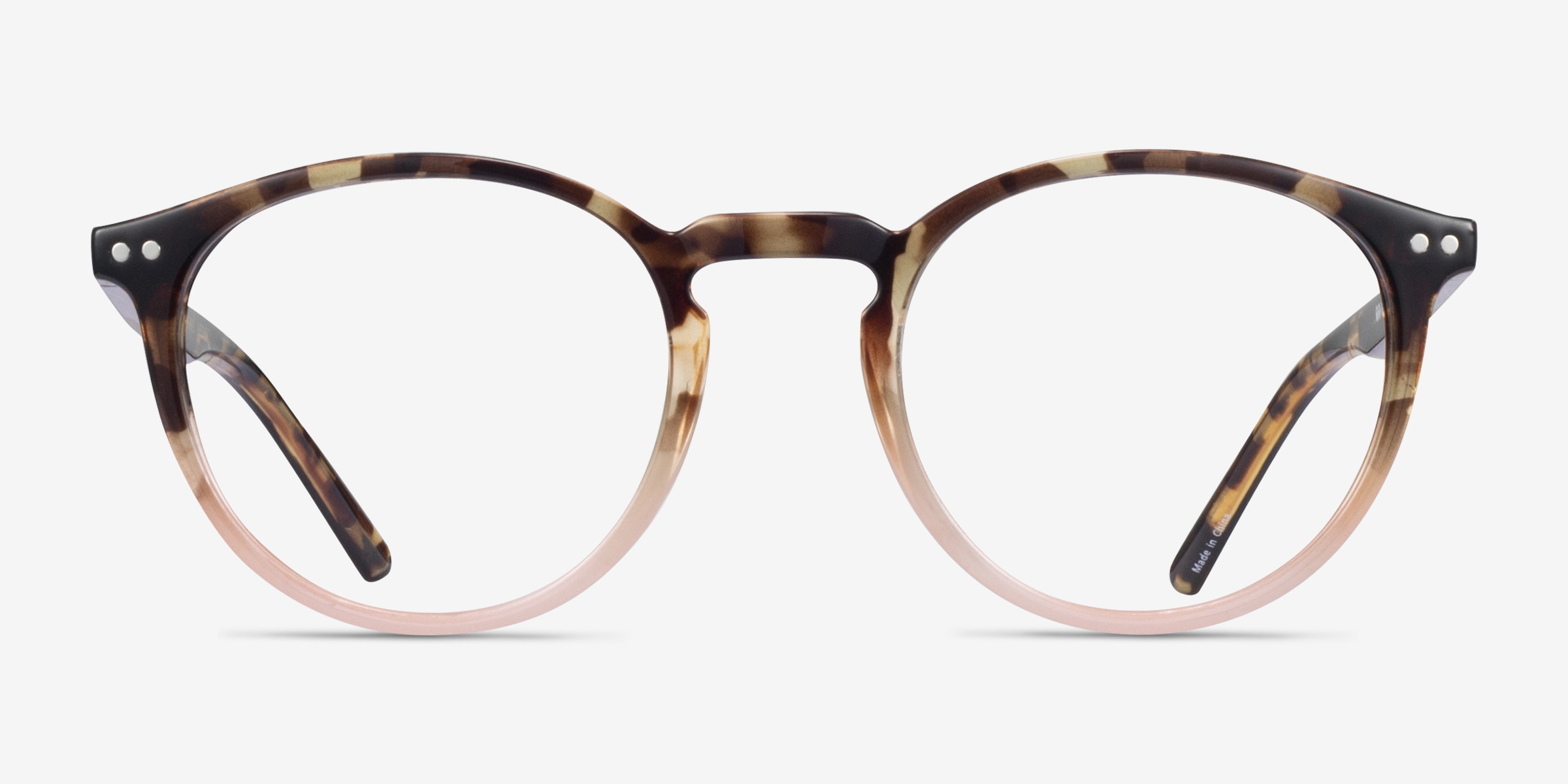 Wilkes Tortoise Pink PlastiqueMontures de lunettes de vue d'EyeBuyDirect, Vue de Face