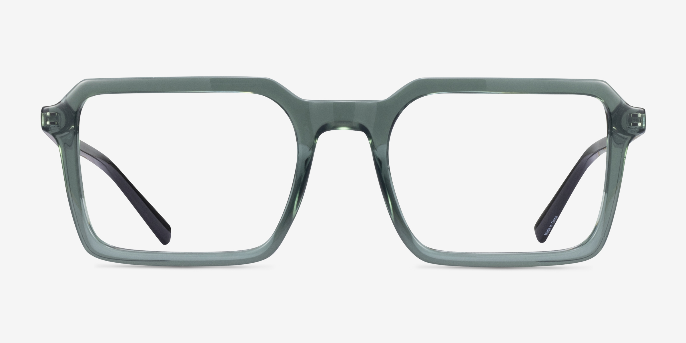 Mikan Vert PlastiqueMontures de lunettes de vue d'EyeBuyDirect, Vue de Face