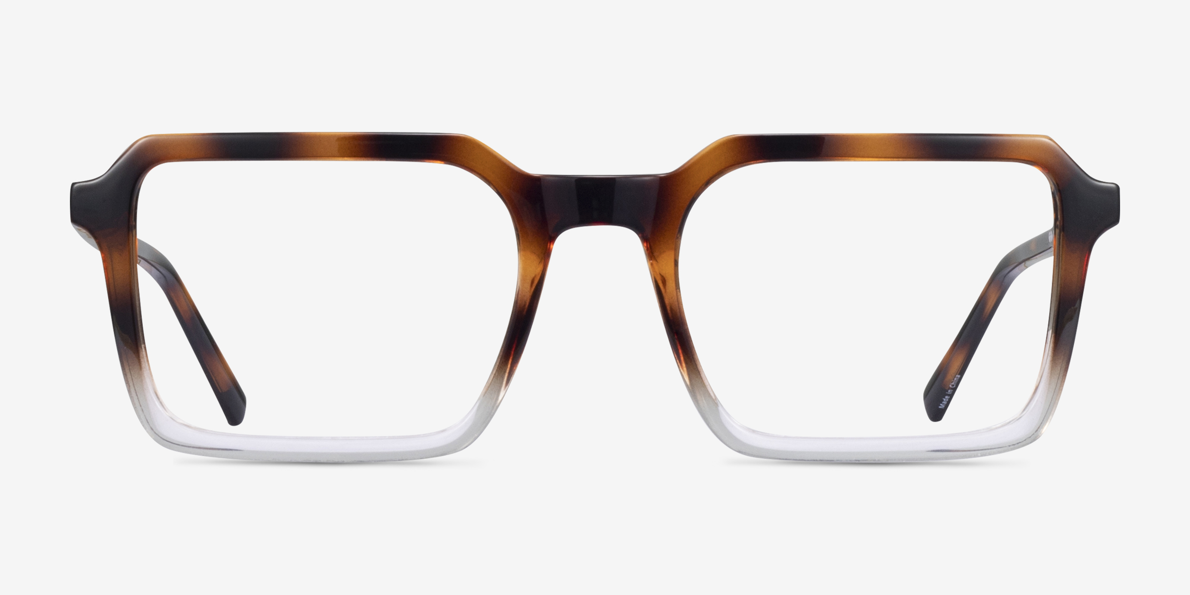 Mikan Tortoise Clear PlastiqueMontures de lunettes de vue d'EyeBuyDirect, Vue de Face