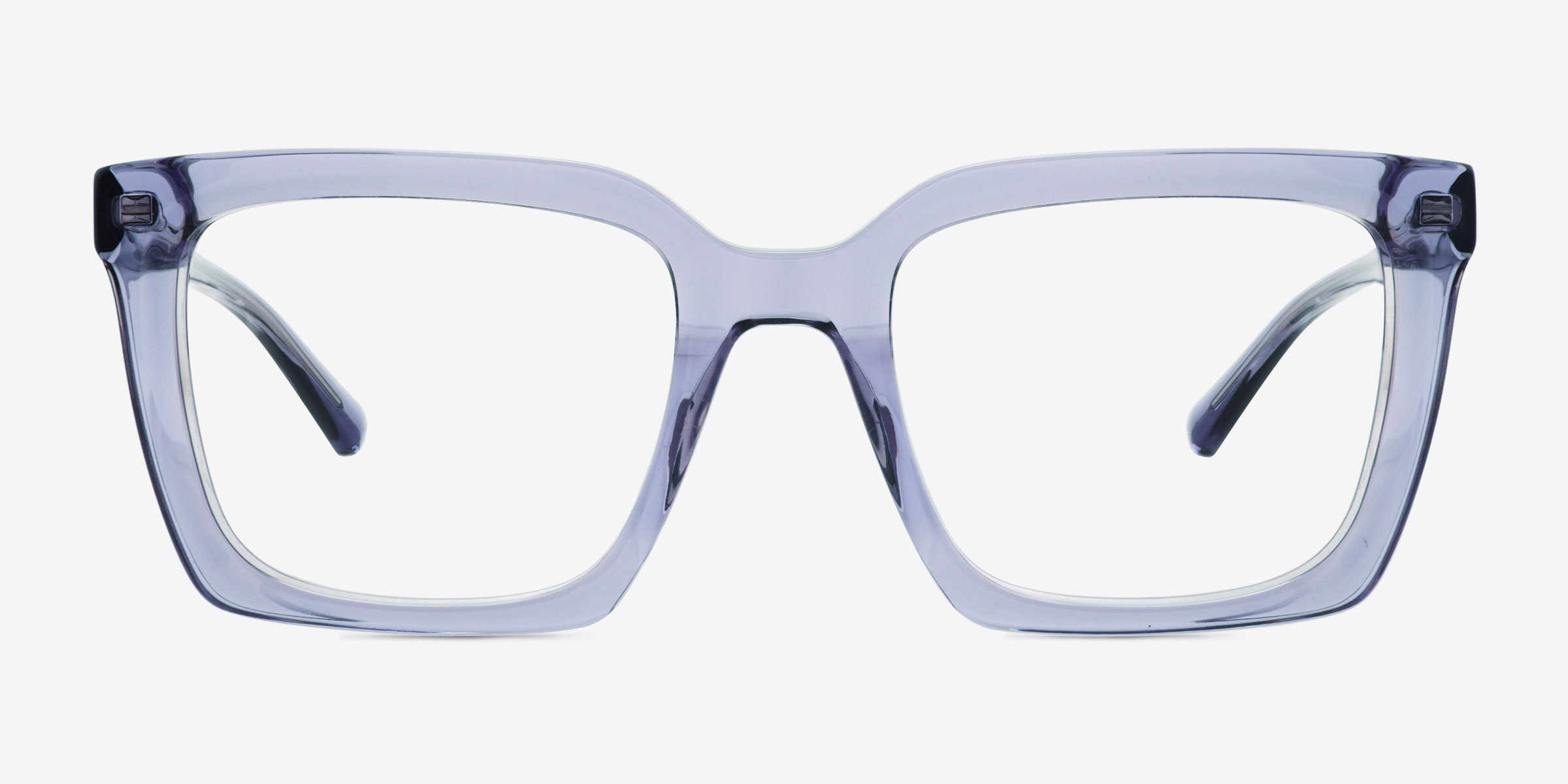 Mullen Violet AcétateMontures de lunettes de vue d'EyeBuyDirect, Vue de Face