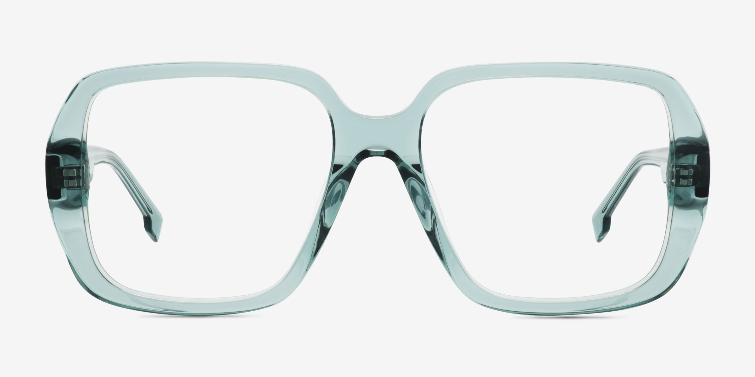 Gunter Vert AcétateMontures de lunettes de vue d'EyeBuyDirect, Vue de Face