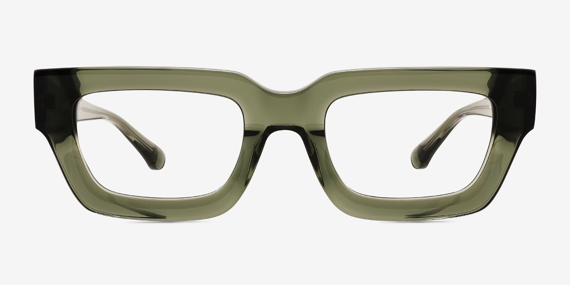 Vespera Vert Éco-responsableMontures de lunettes de vue d'EyeBuyDirect, Vue de Face